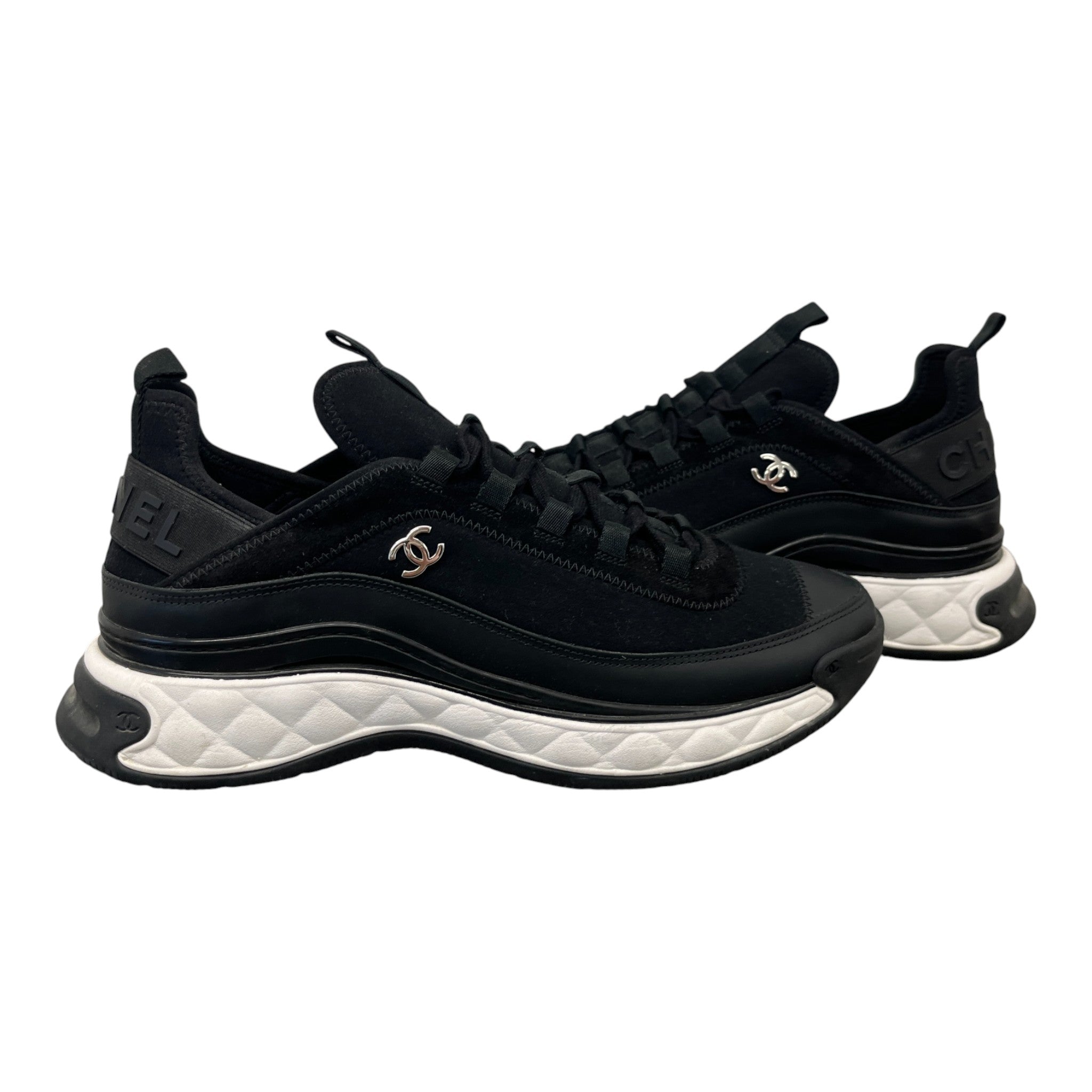 Men's Cc Logo Low Trainers Black Size EU 43 / UK 9