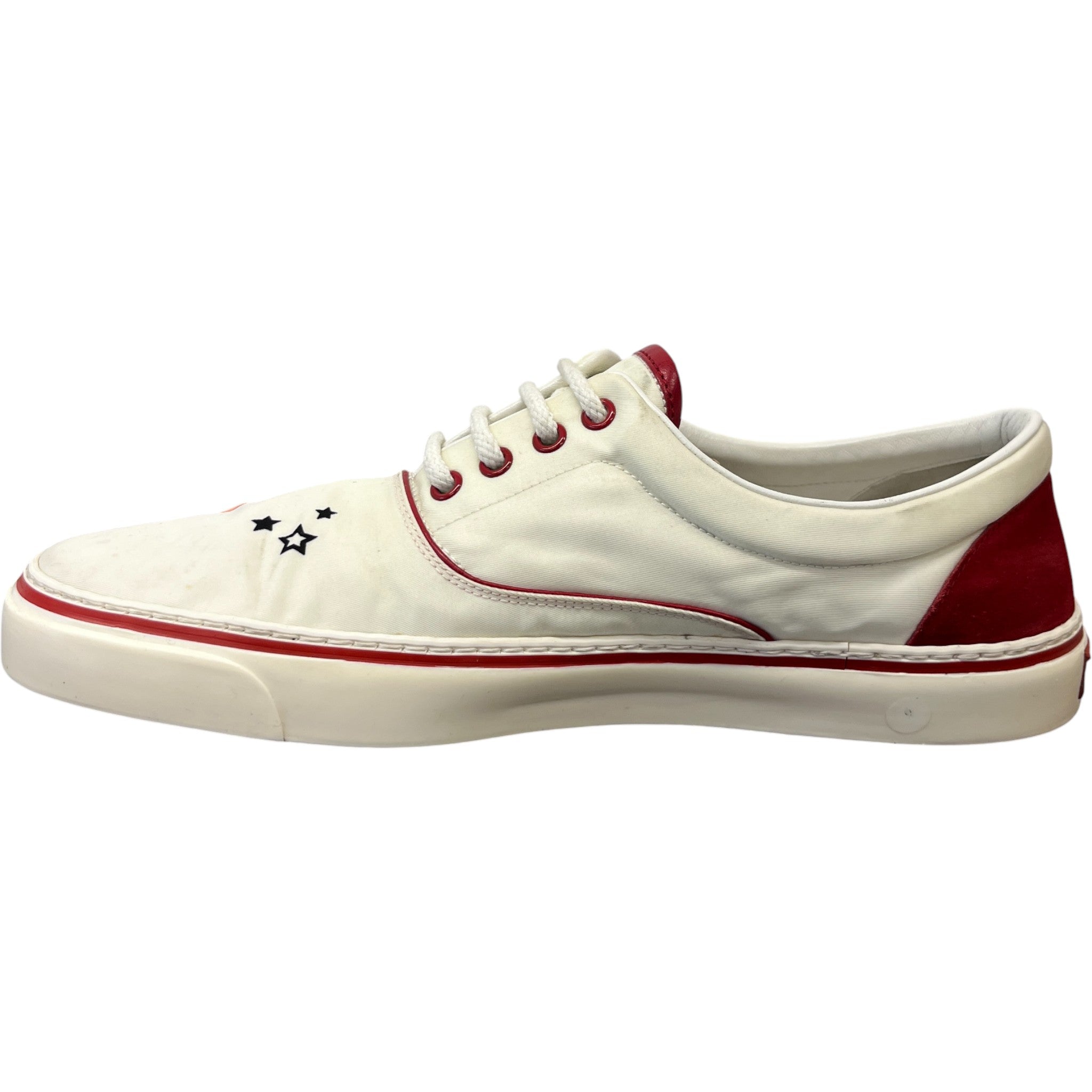 Men's Flower Print Low Trainers White Size EU 43 / UK 9