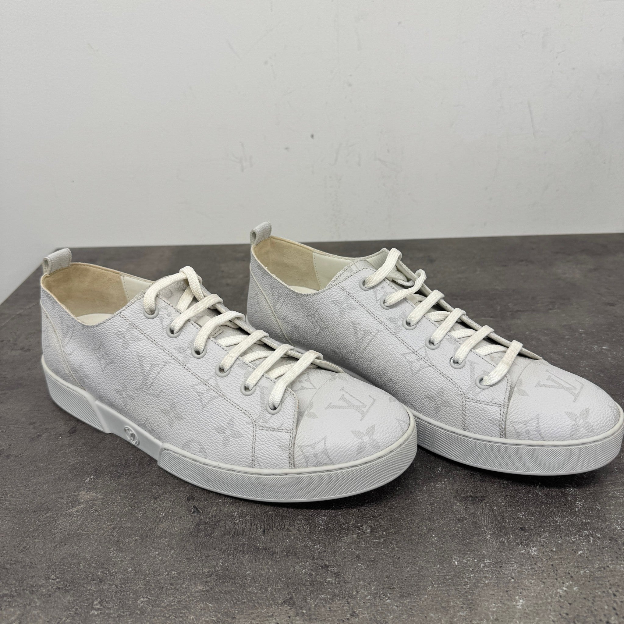 Men's Monogram Match Up Low Trainers Grey Size EU 41.5 / UK 7.5