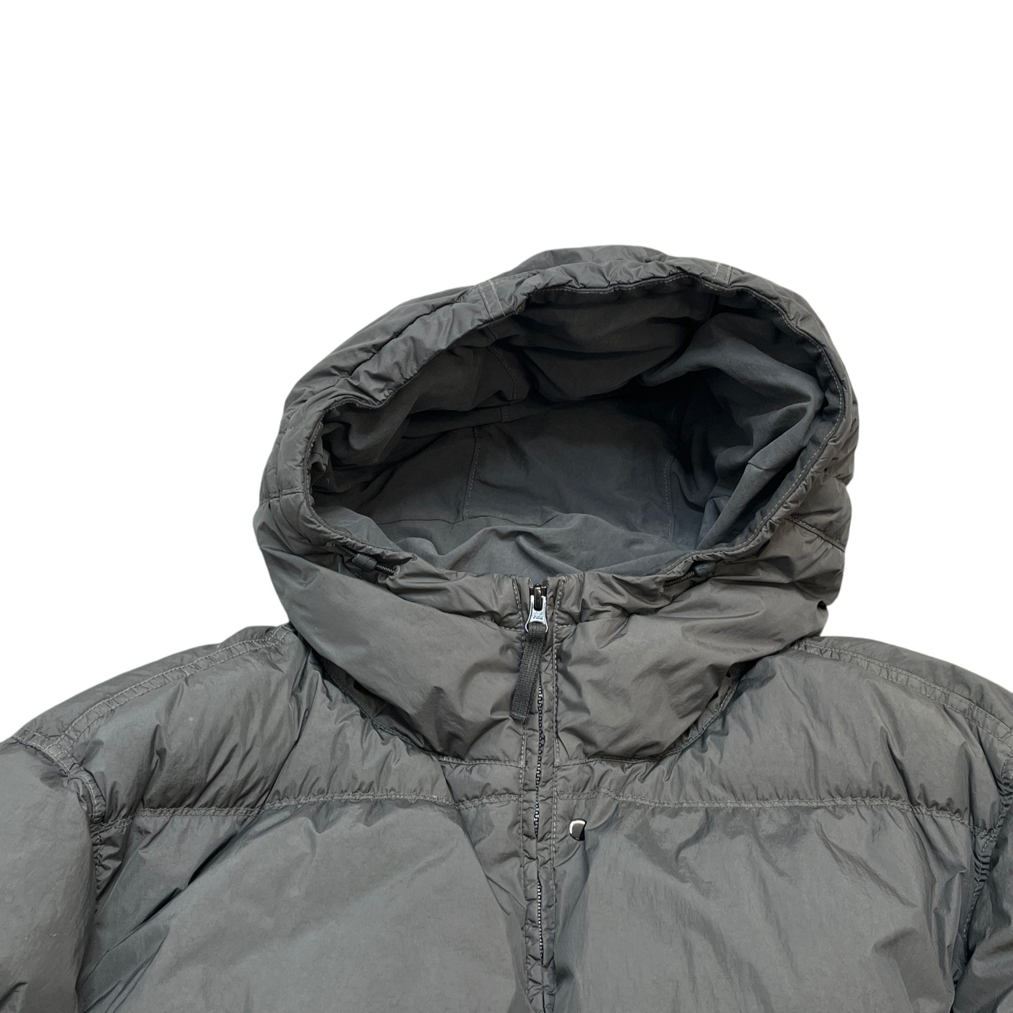 Men's Crinkle Reps Hooded Down Jacket Black Size XXXL