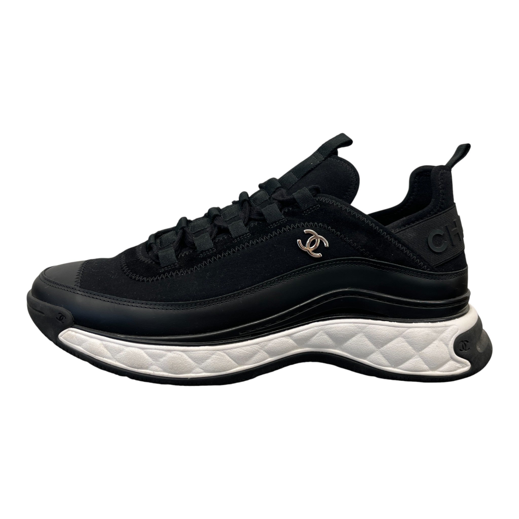 Men's Cc Logo Low Trainers Black Size EU 43 / UK 9