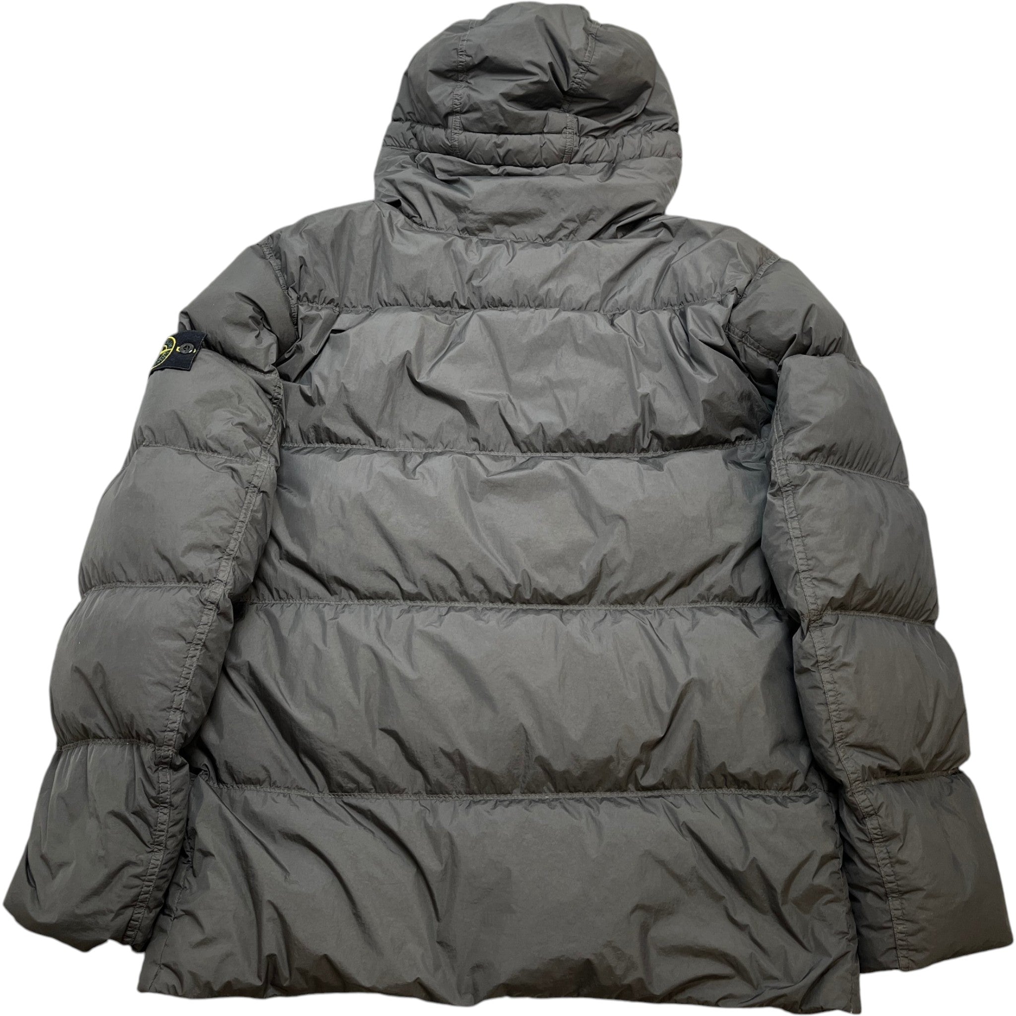 Men's Crinkle Reps Hooded Down Jacket Black Size XXXL