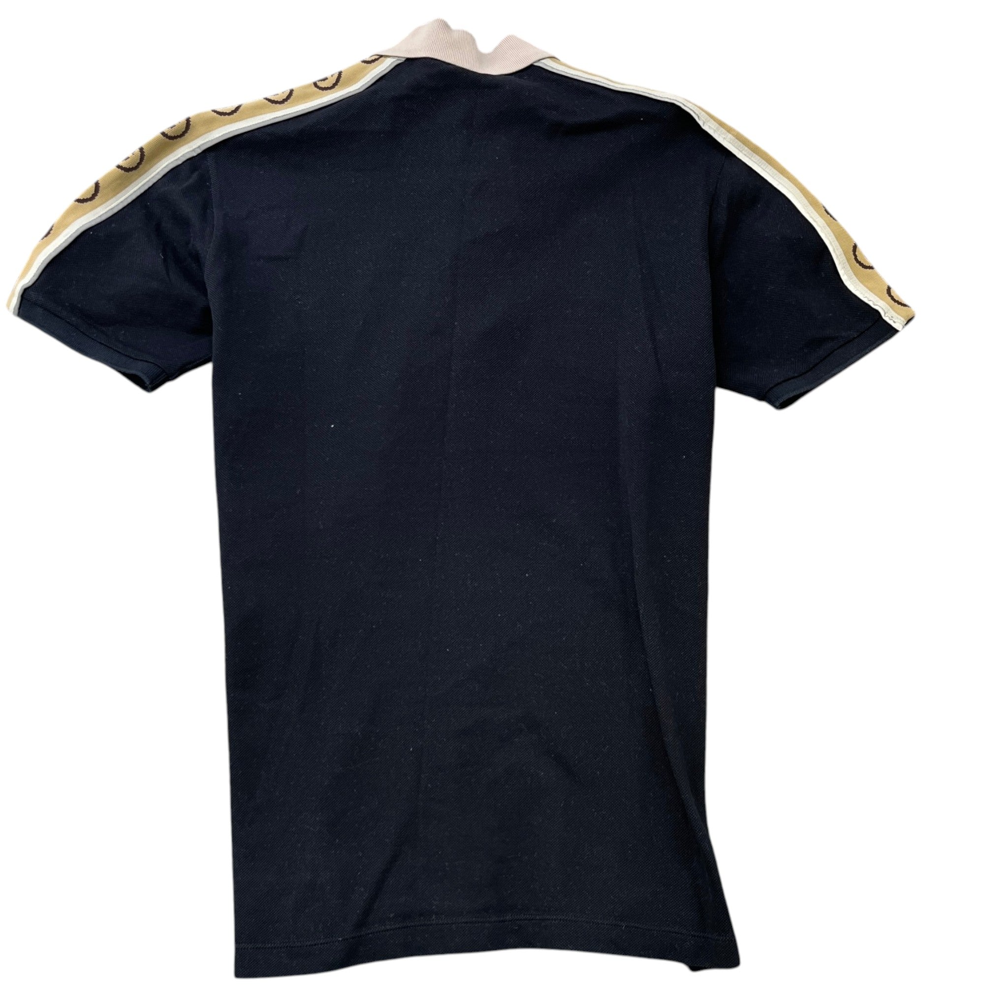 Men's Tape Logo Polo Shirt Black Size M