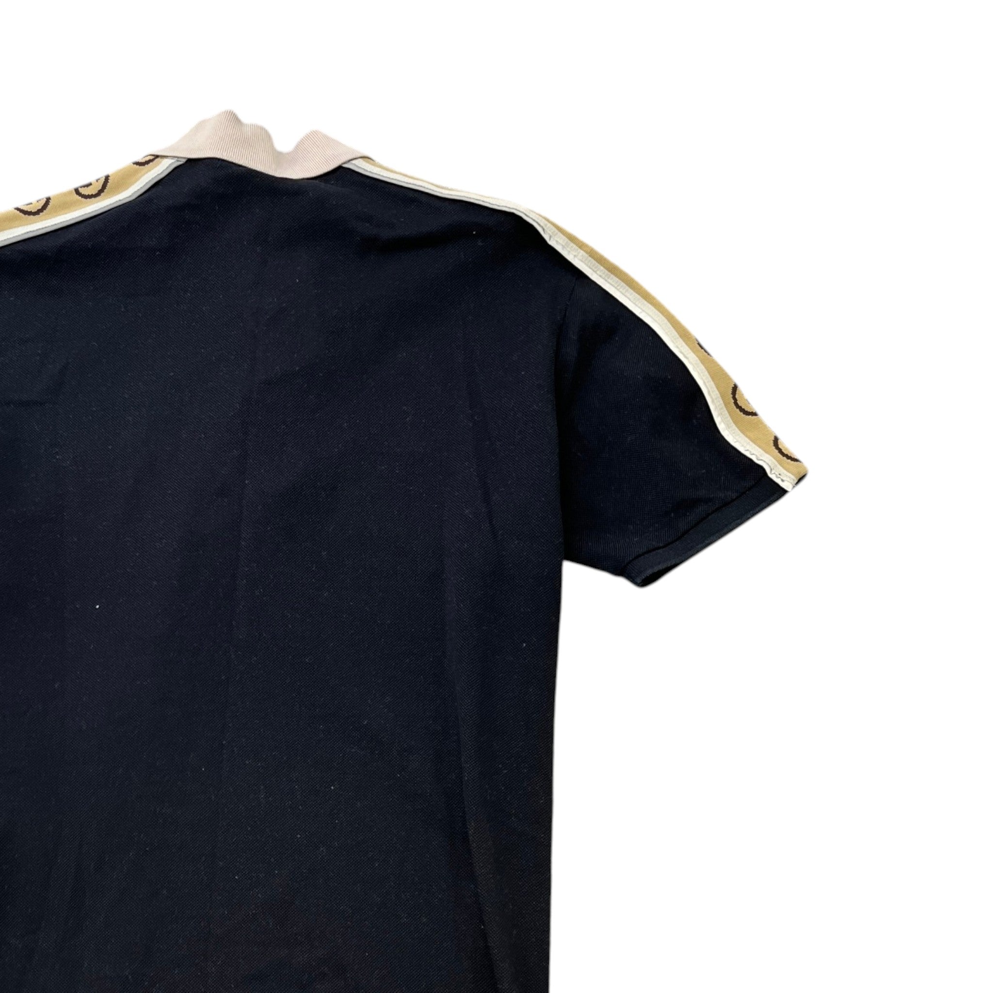 Men's Tape Logo Polo Shirt Black Size M