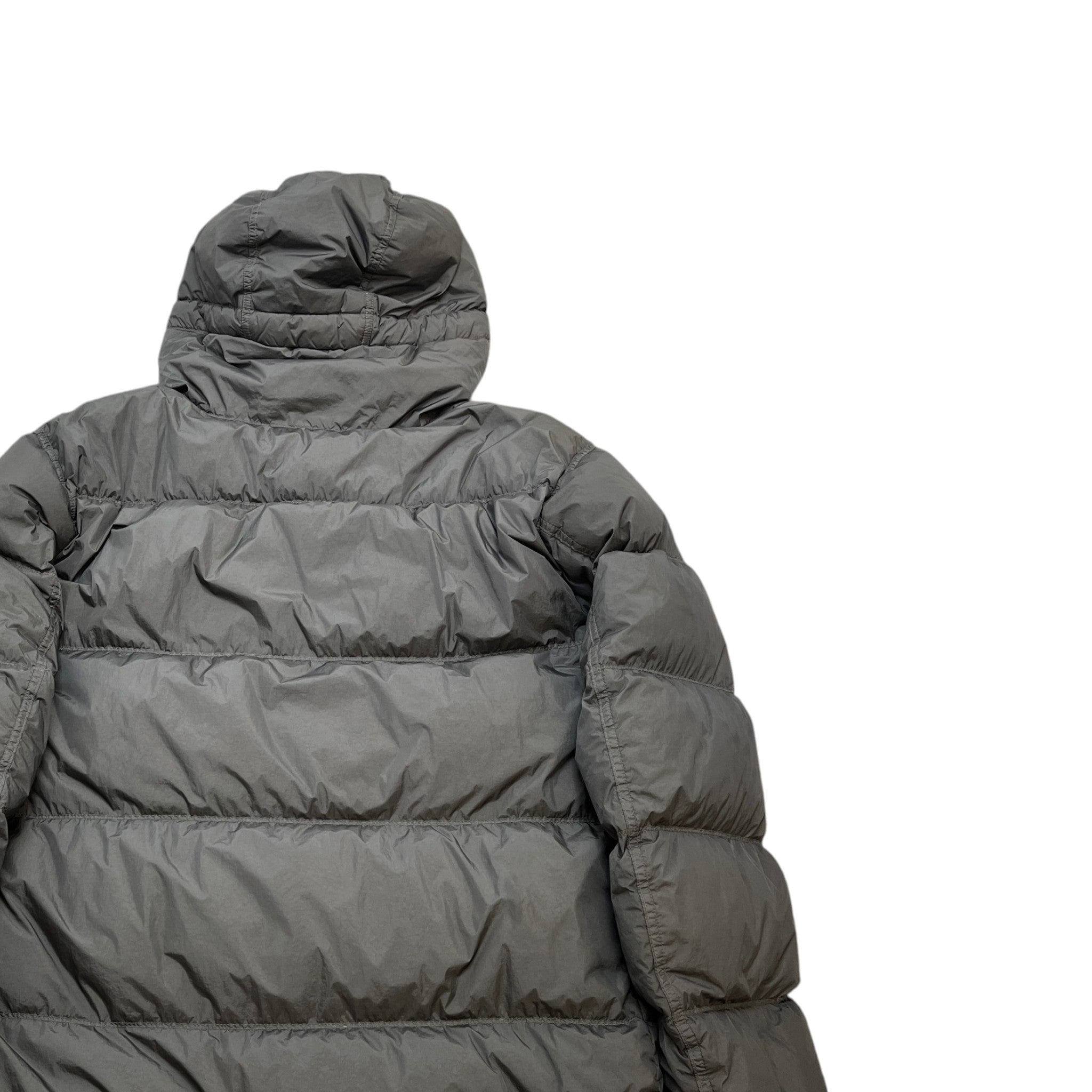 Men's Crinkle Reps Hooded Down Jacket Black Size XXXL