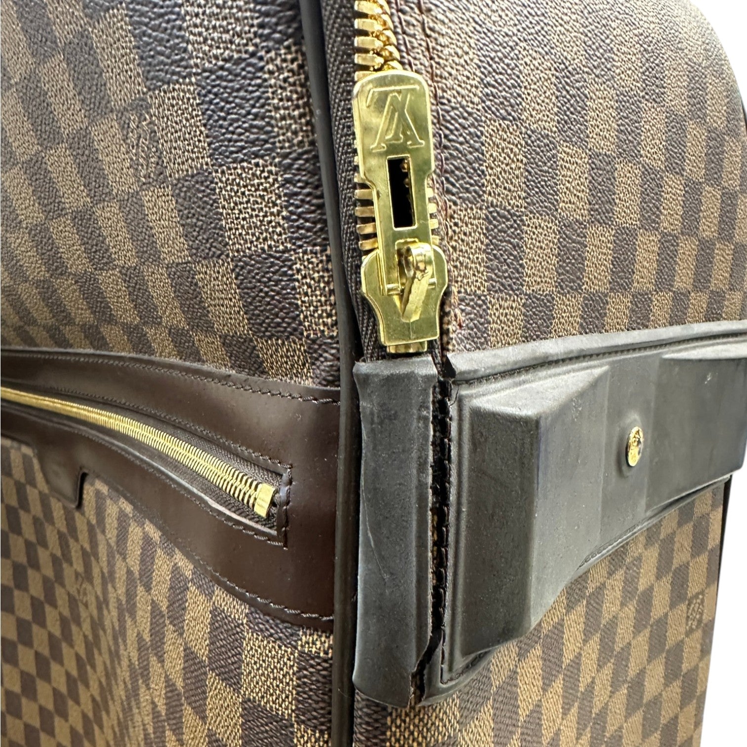 Men's Damier Ebene Pegase 65 Suitcase Brown