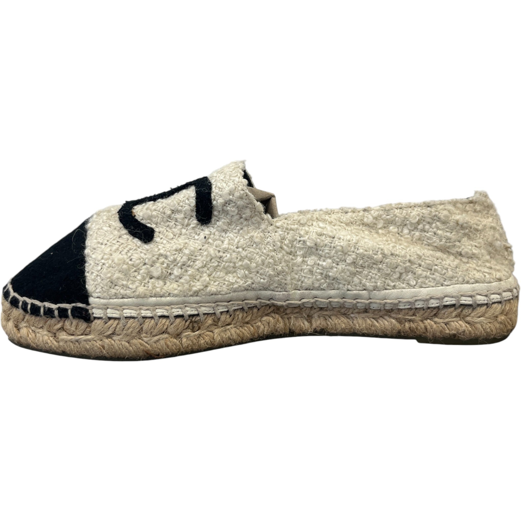 Women's Embroidered Cc Espadrilles Cream Size EU 40 / UK 7