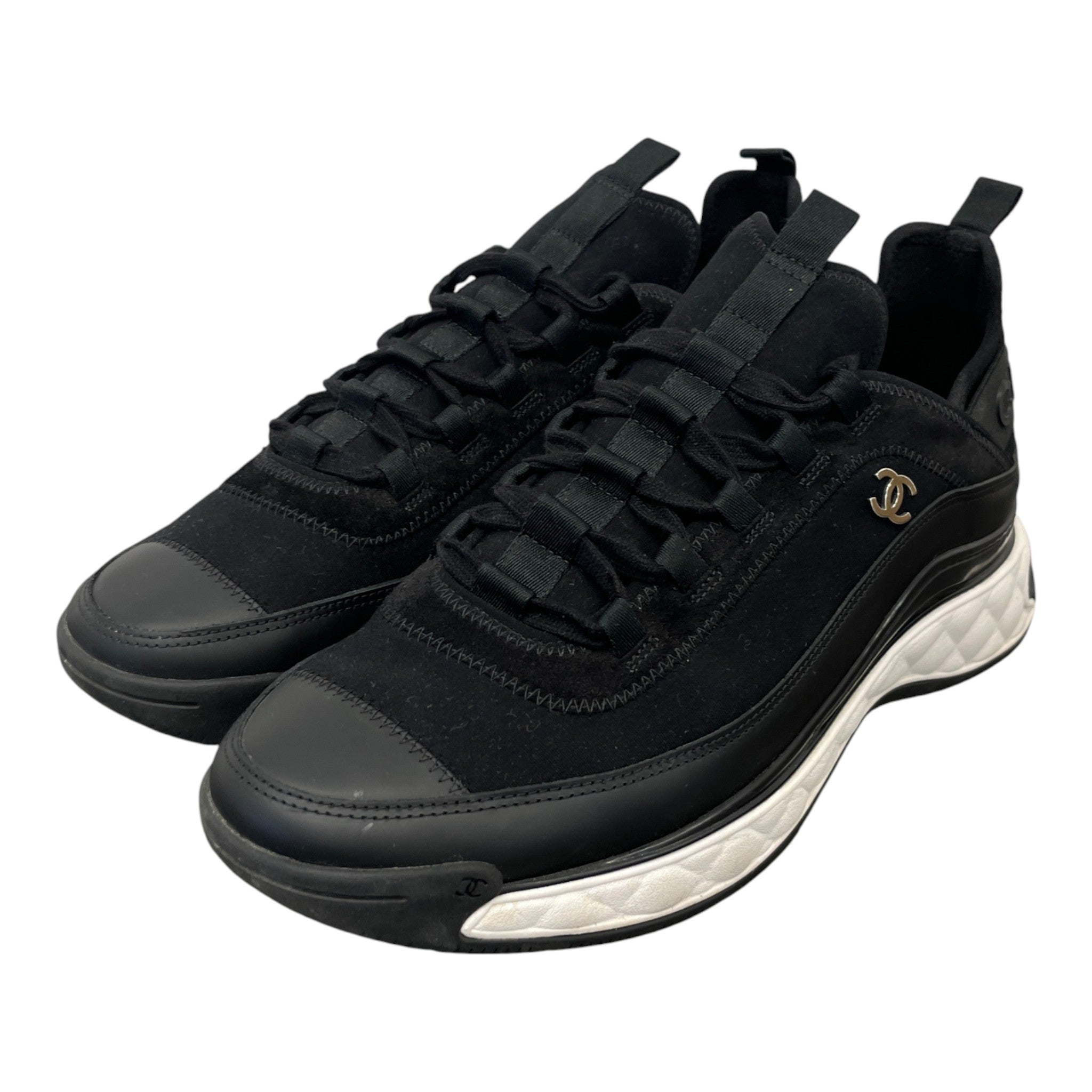 Men's Cc Logo Low Trainers Black Size EU 43 / UK 9
