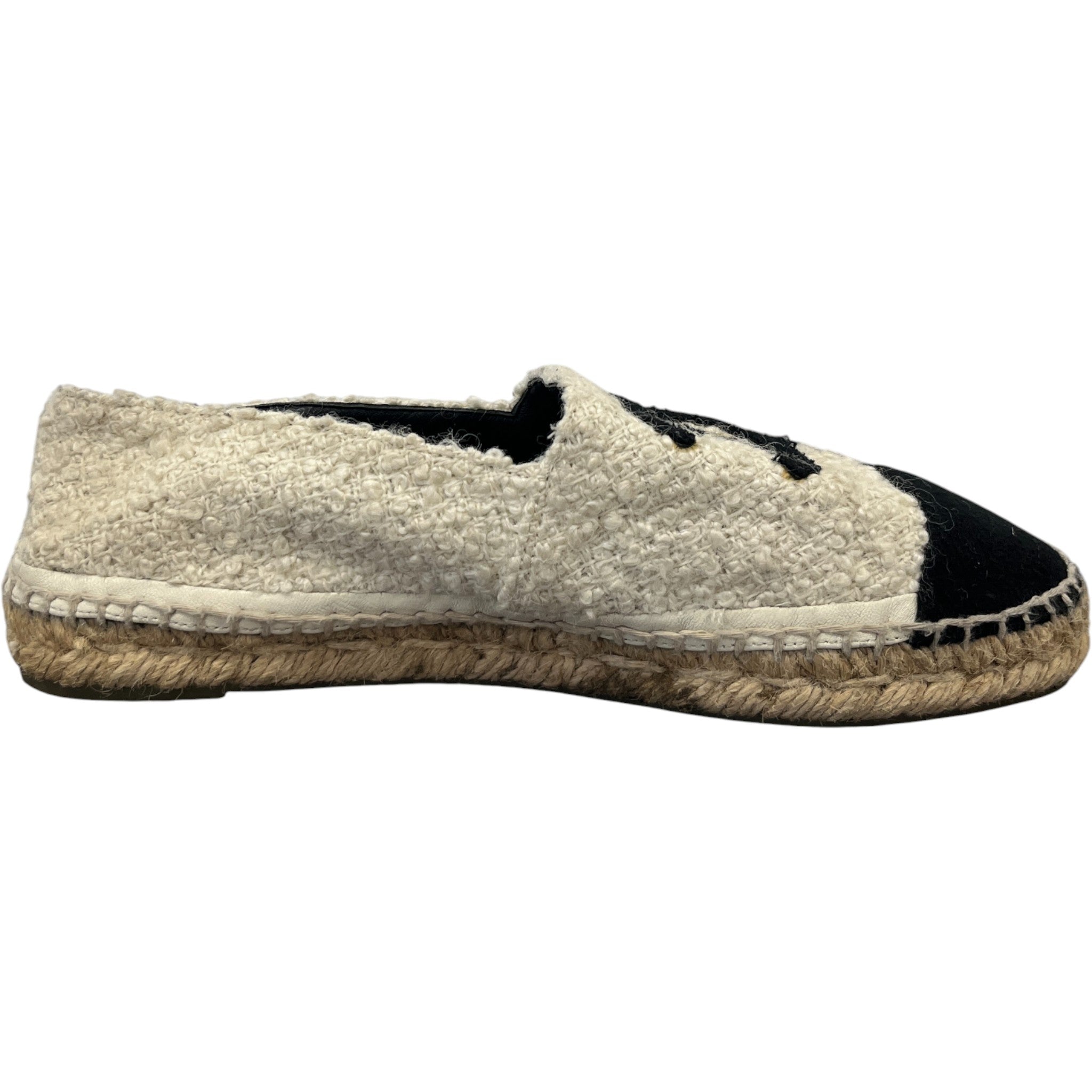 Women's Embroidered Cc Espadrilles Cream Size EU 40 / UK 7