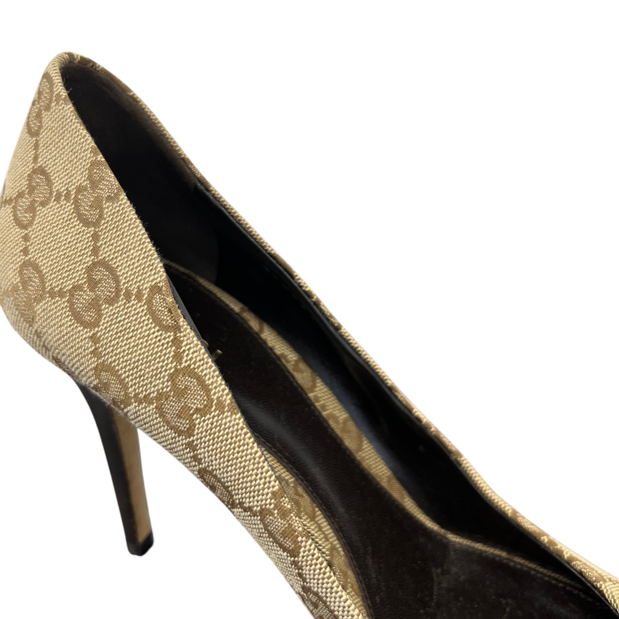 Women's Gg Supreme Horsebit Heels Beige Size EU 40 / UK 7