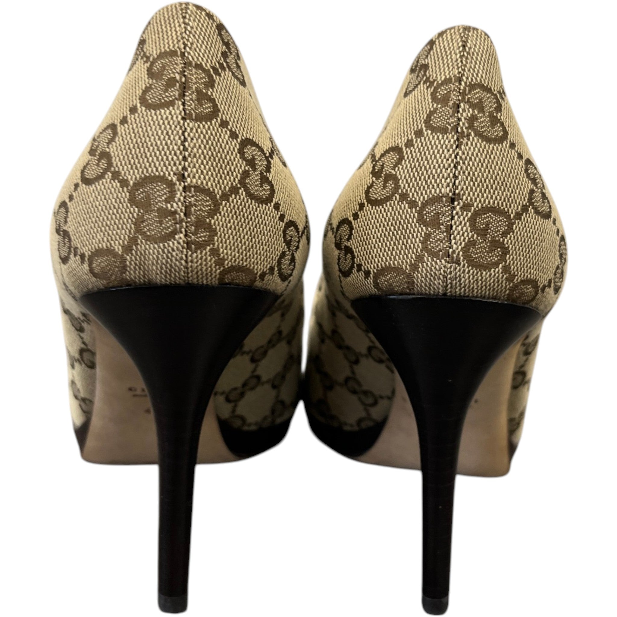 Women's Gg Supreme Horsebit Heels Beige Size EU 40 / UK 7