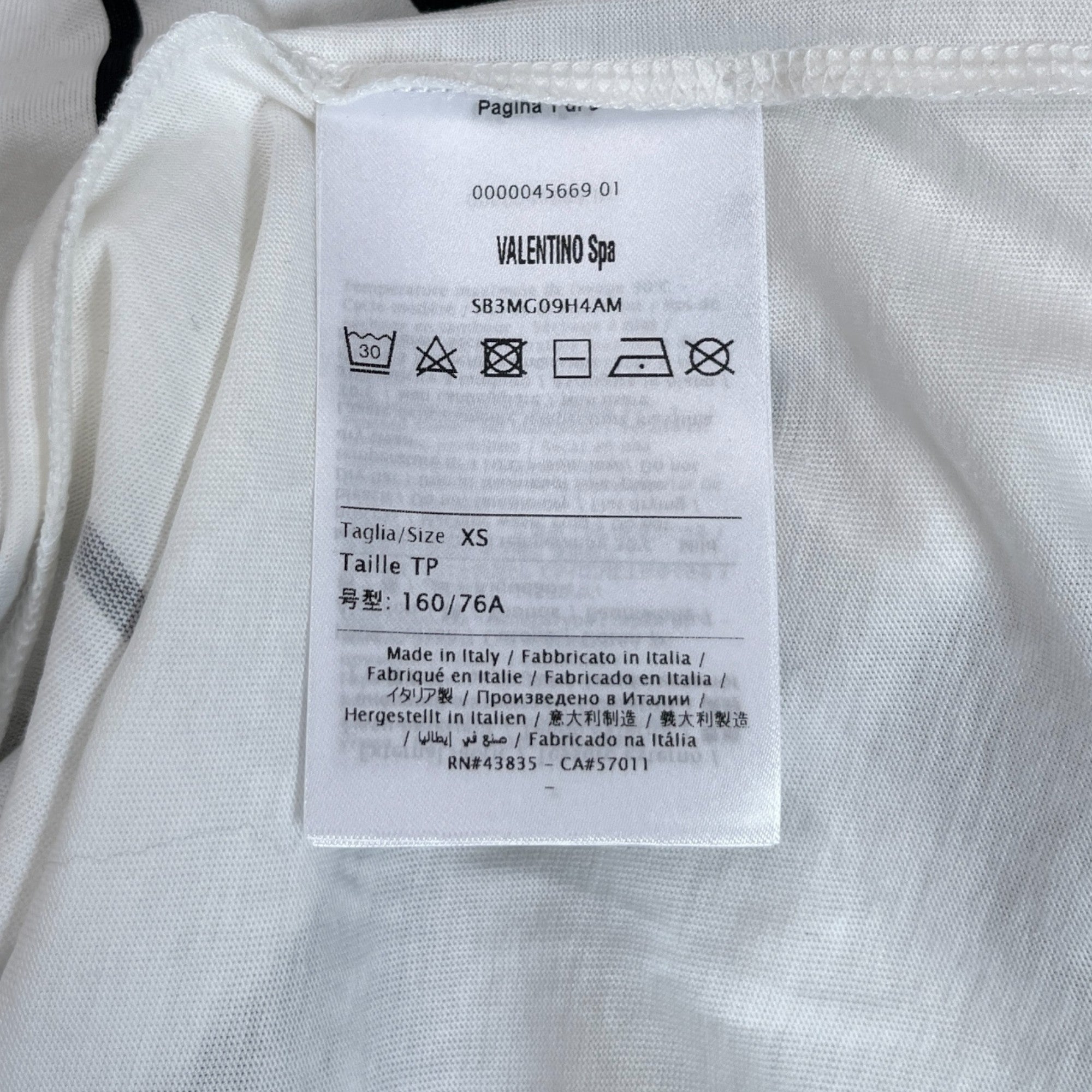 Men's Logo Print T-Shirt White Size XS