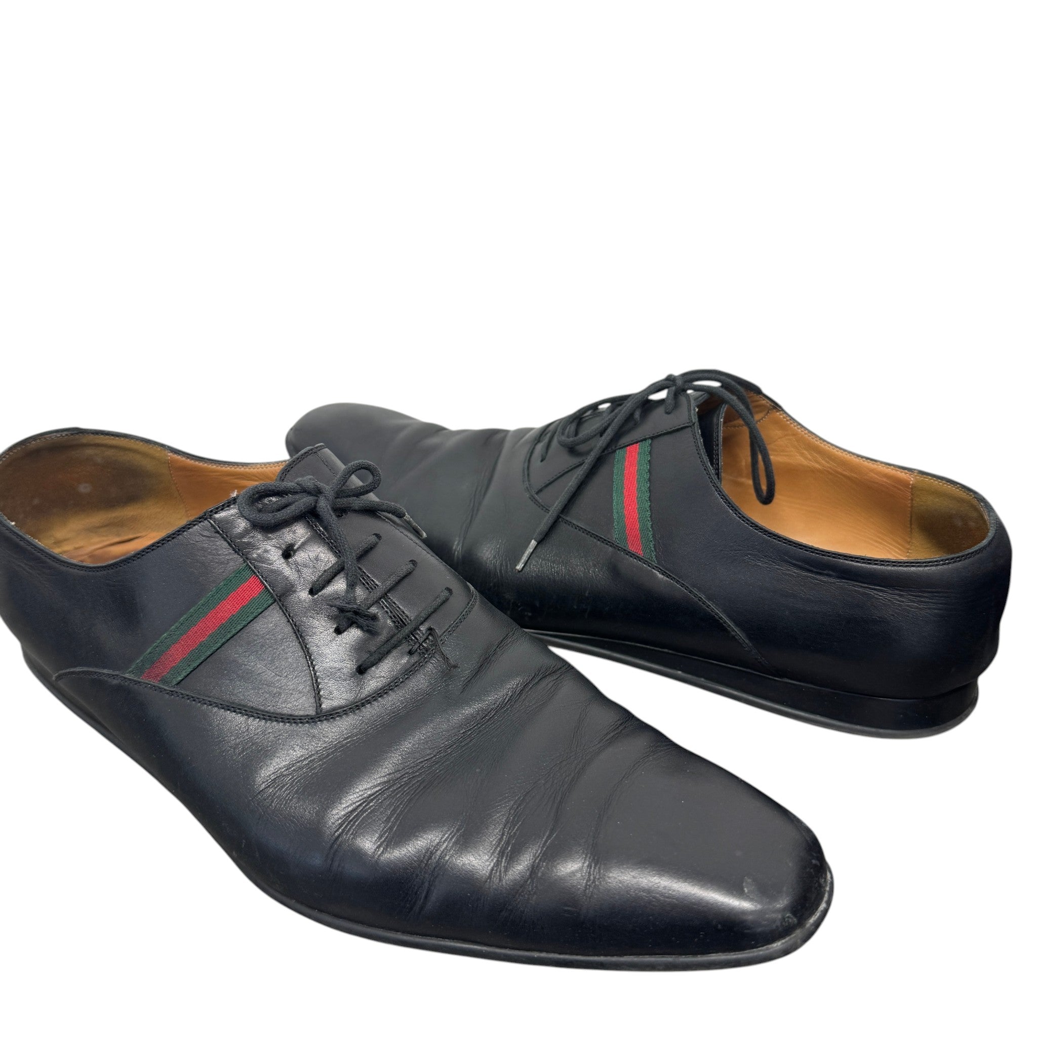 Men's Web Stripe Hebron Loafers Black Size EU 45.5 / UK 11.5