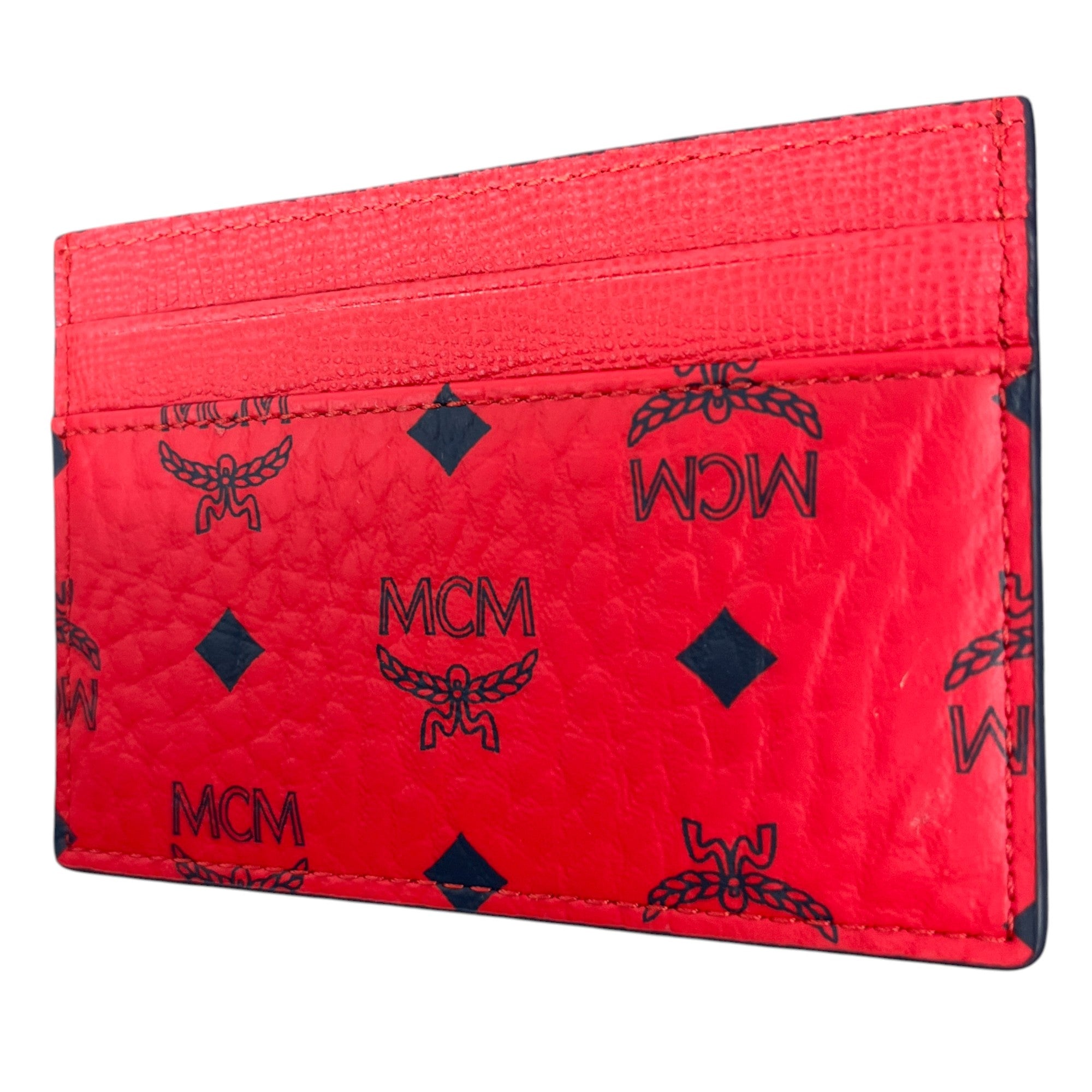 Men's Logo Print Card Holder Red
