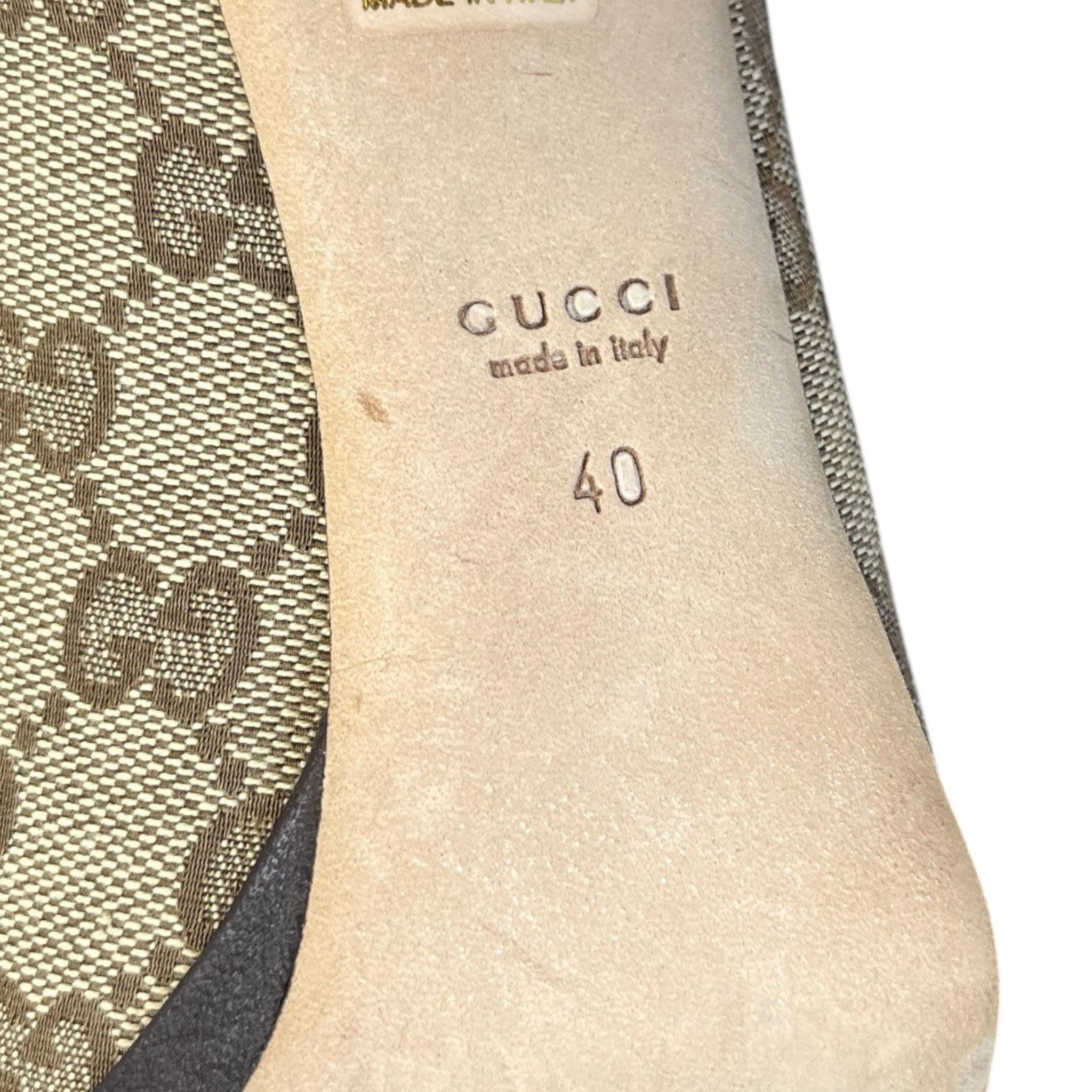 Women's Gg Supreme Horsebit Heels Beige Size EU 40 / UK 7