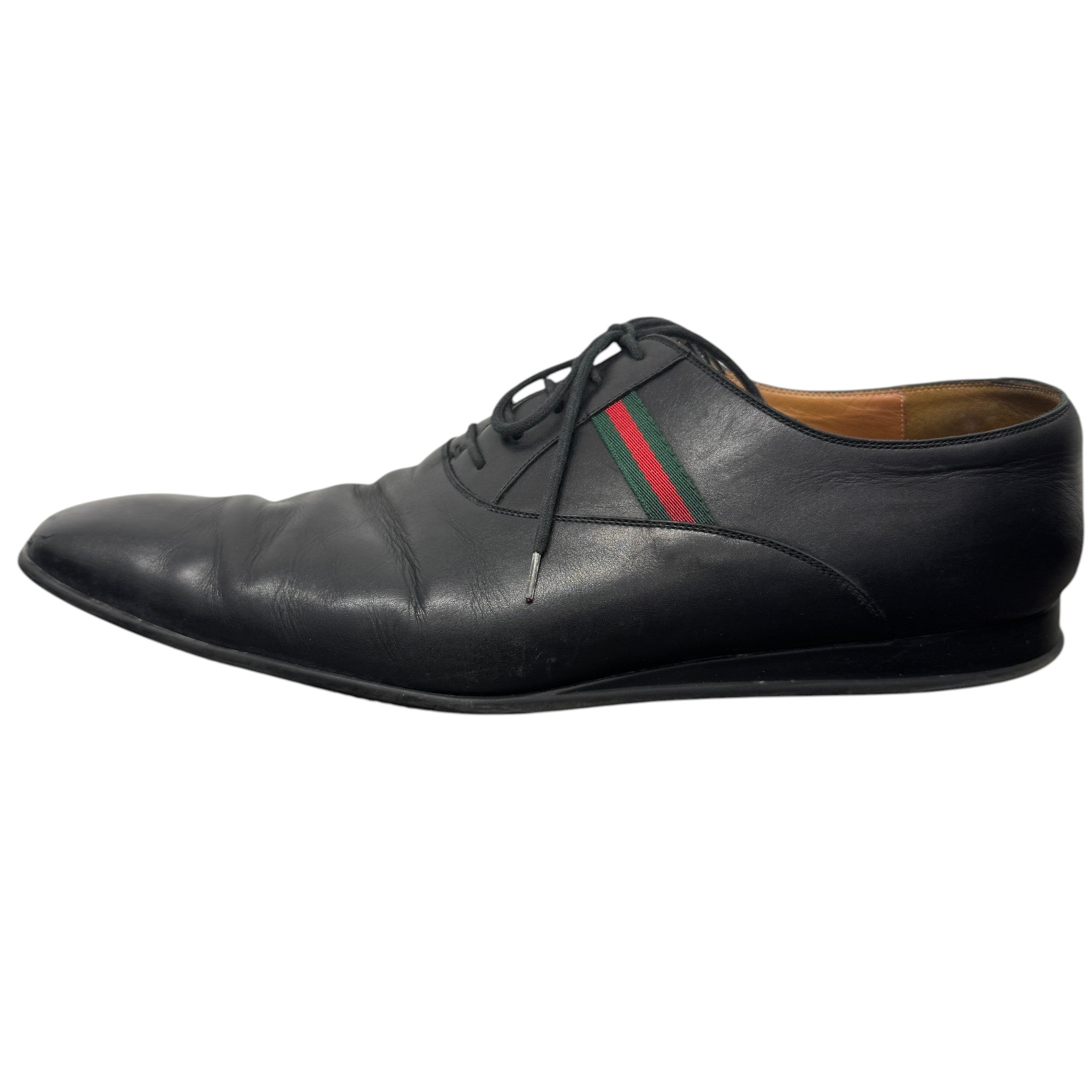 Men's Web Stripe Hebron Loafers Black Size EU 45.5 / UK 11.5