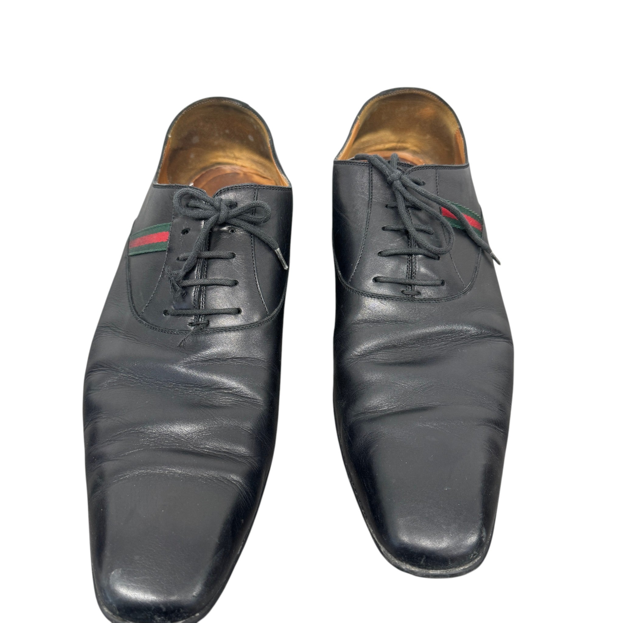 Men's Web Stripe Hebron Loafers Black Size EU 45.5 / UK 11.5