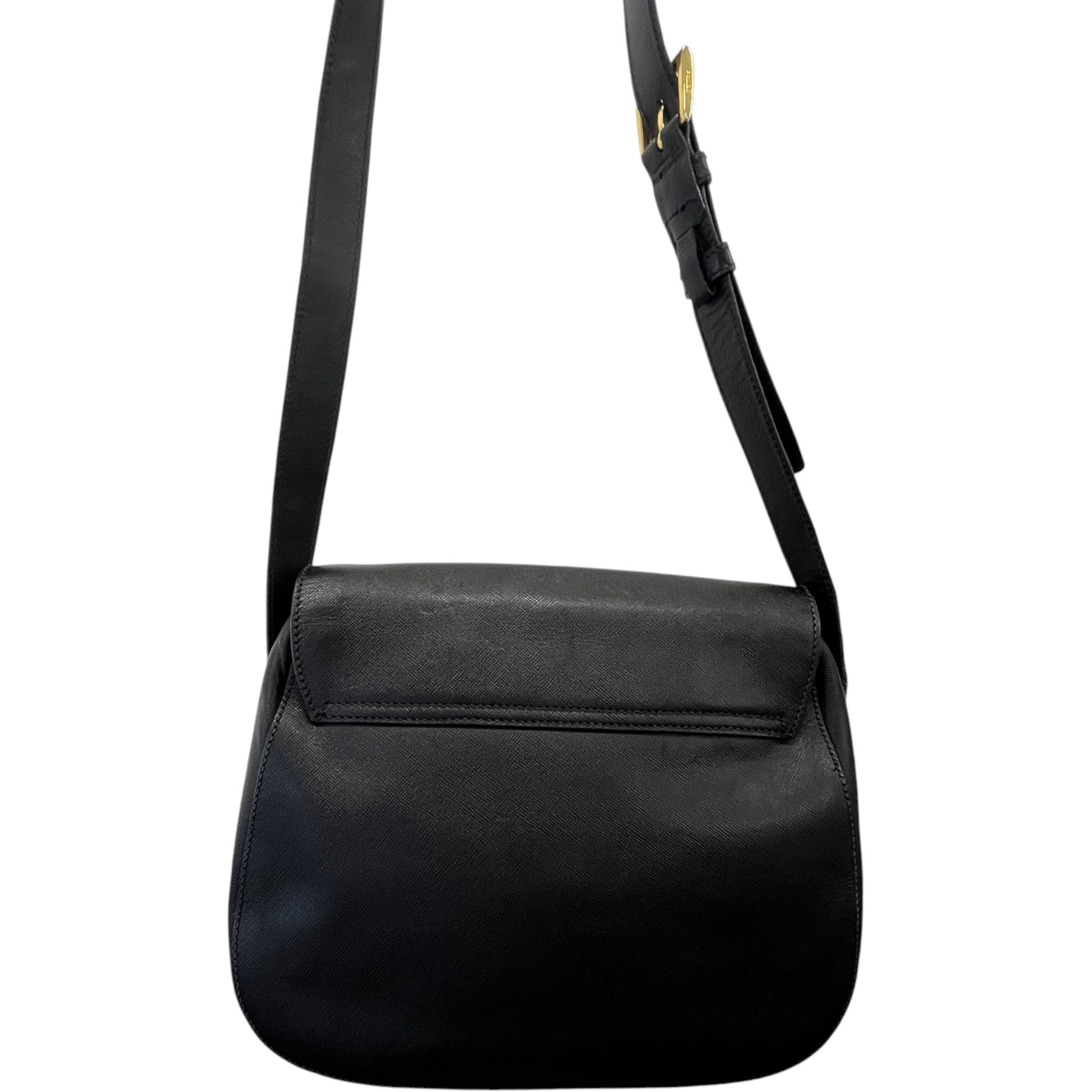 Women's Logo Buckle Crossbody Bag Black