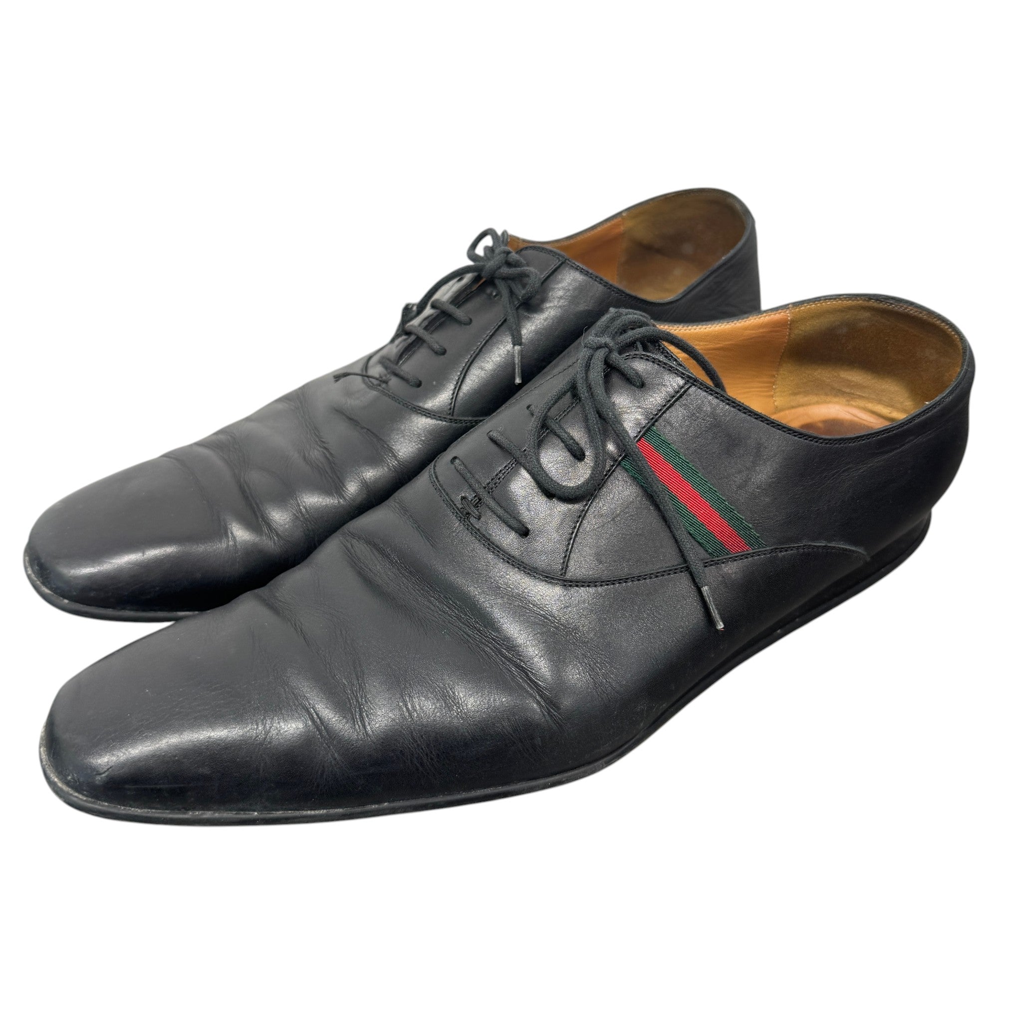 Men's Web Stripe Hebron Loafers Black Size EU 45.5 / UK 11.5
