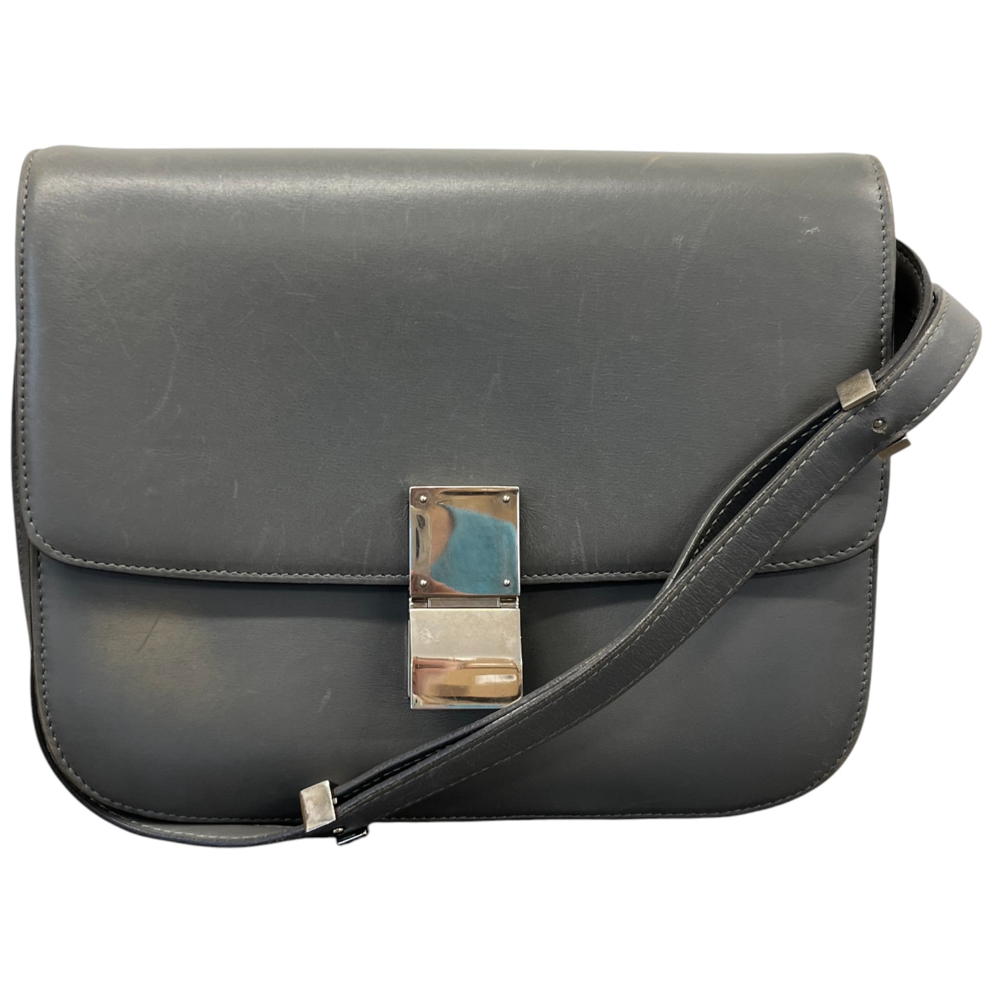 Women's Medium Box Handbag Grey
