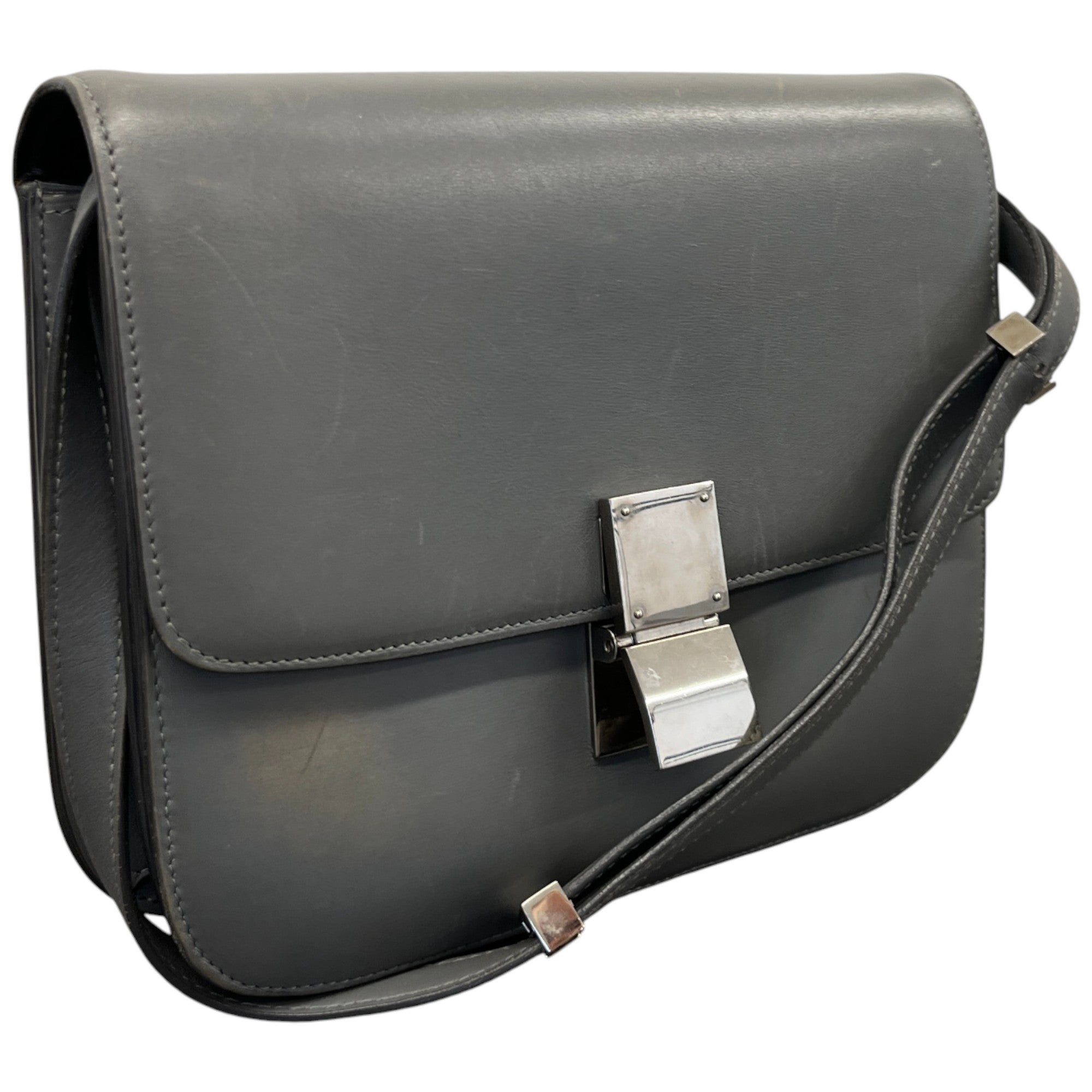 Women's Medium Box Handbag Grey