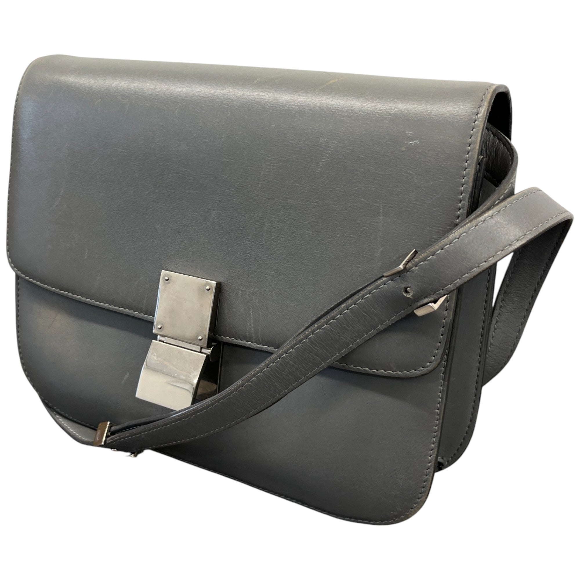 Women's Medium Box Handbag Grey