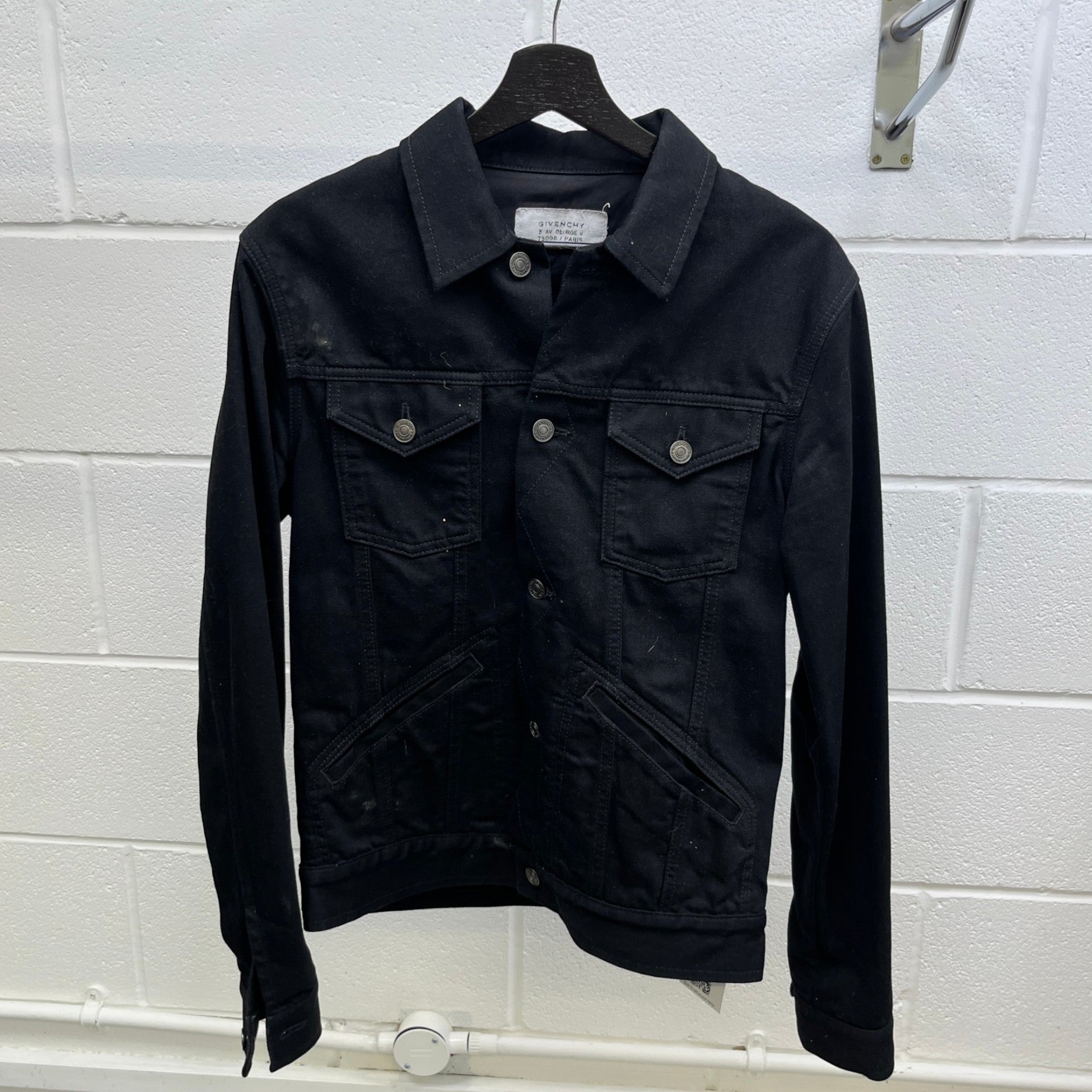 Men's Embroidered Logo Jacket Black Size M