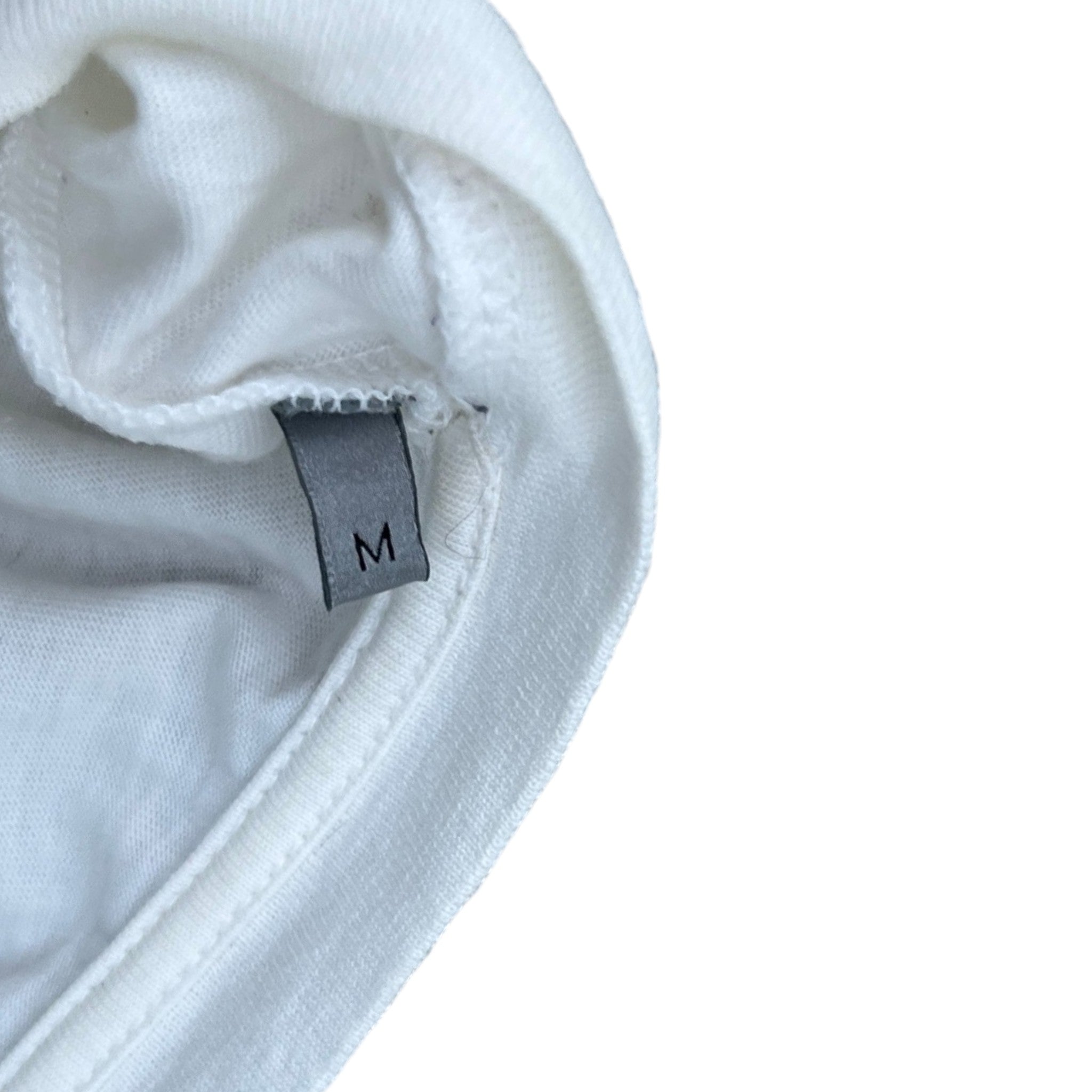 Men's Embroidered Logo T-Shirt White Size M