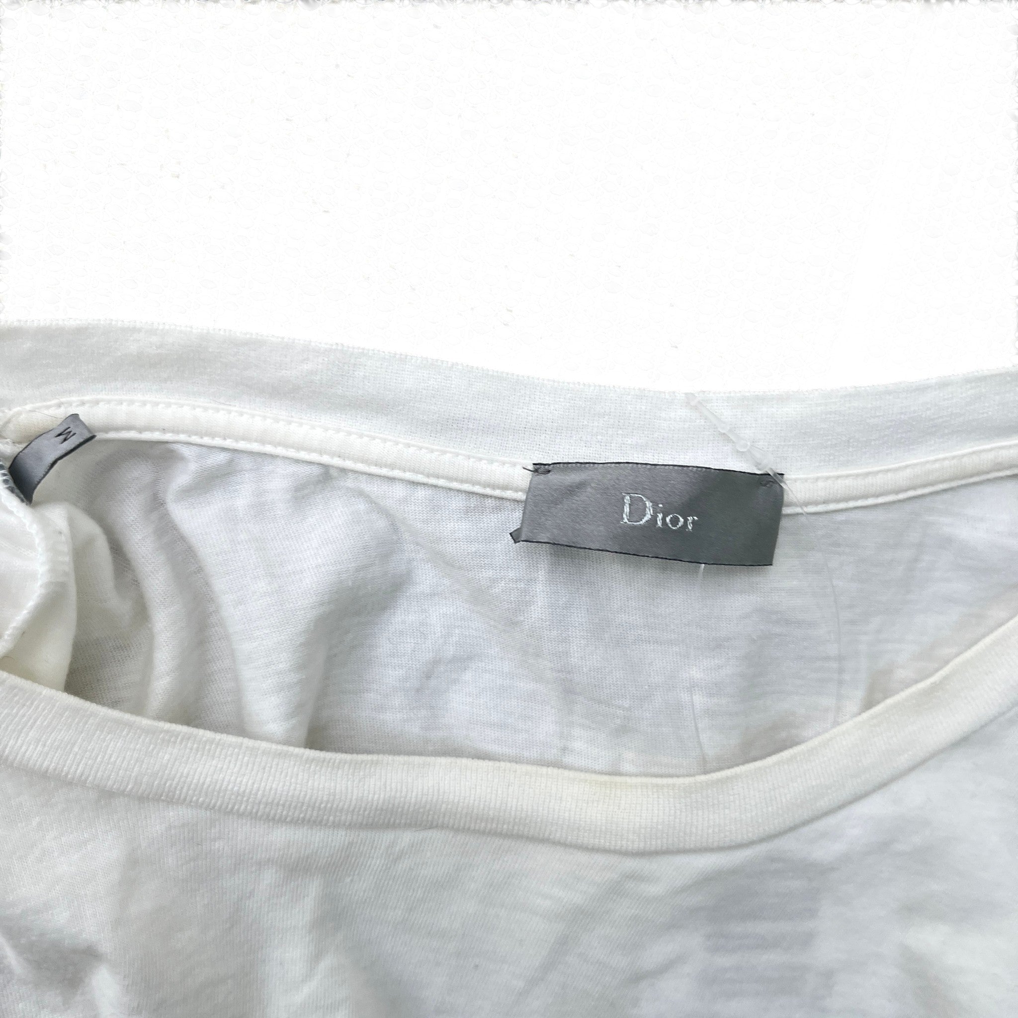 Men's Embroidered Logo T-Shirt White Size M