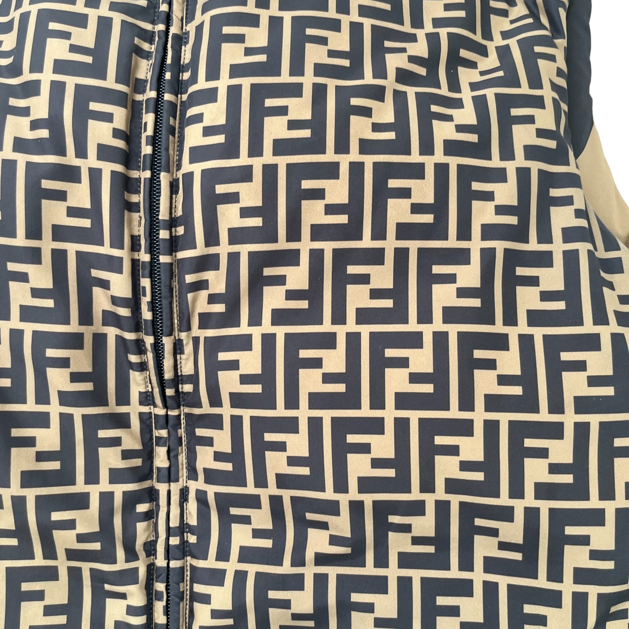 Men's Ff Monogram Reversable Gilet Brown Size IT 48 / M