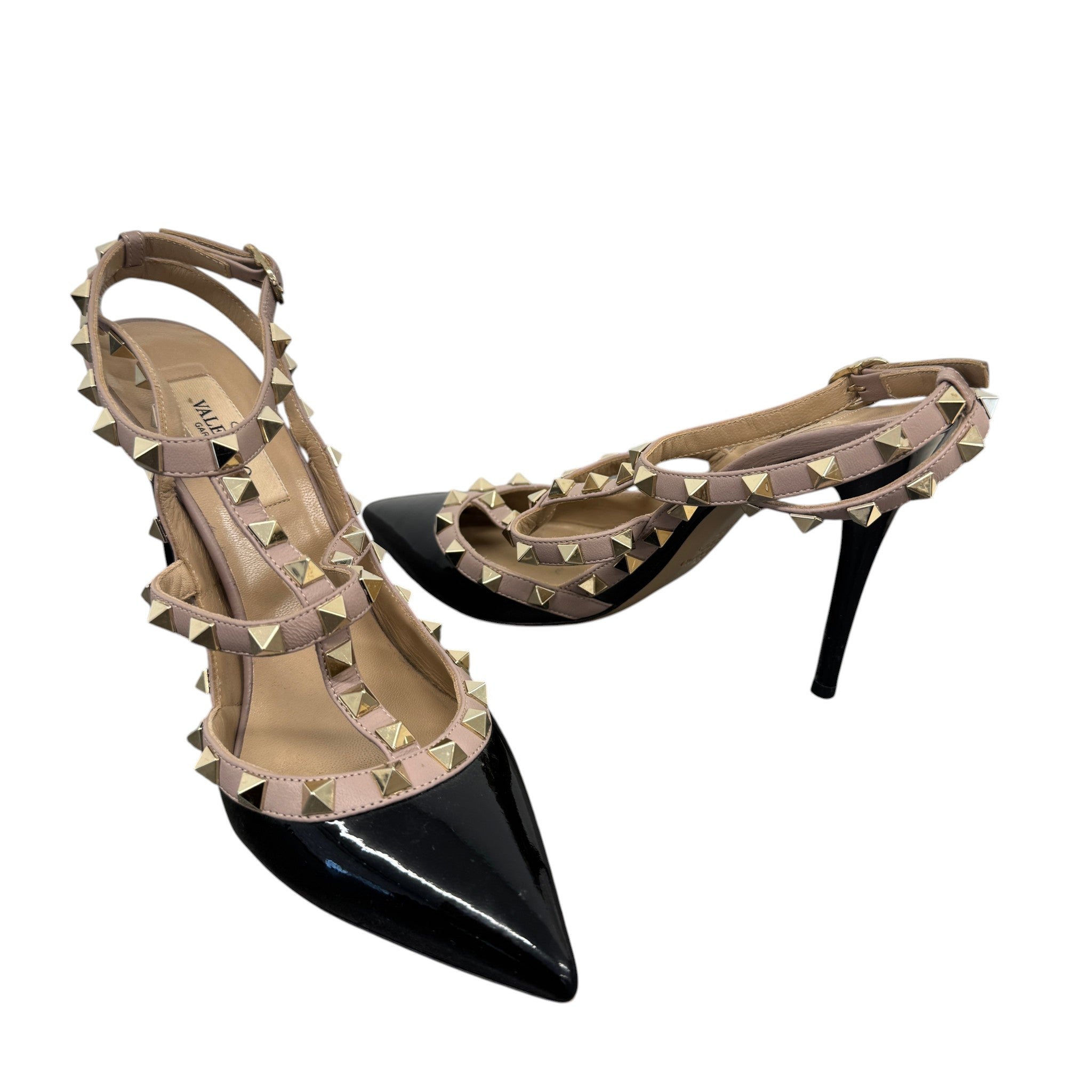 Women's Rockstud Heels Black Size EU 37 / UK 4