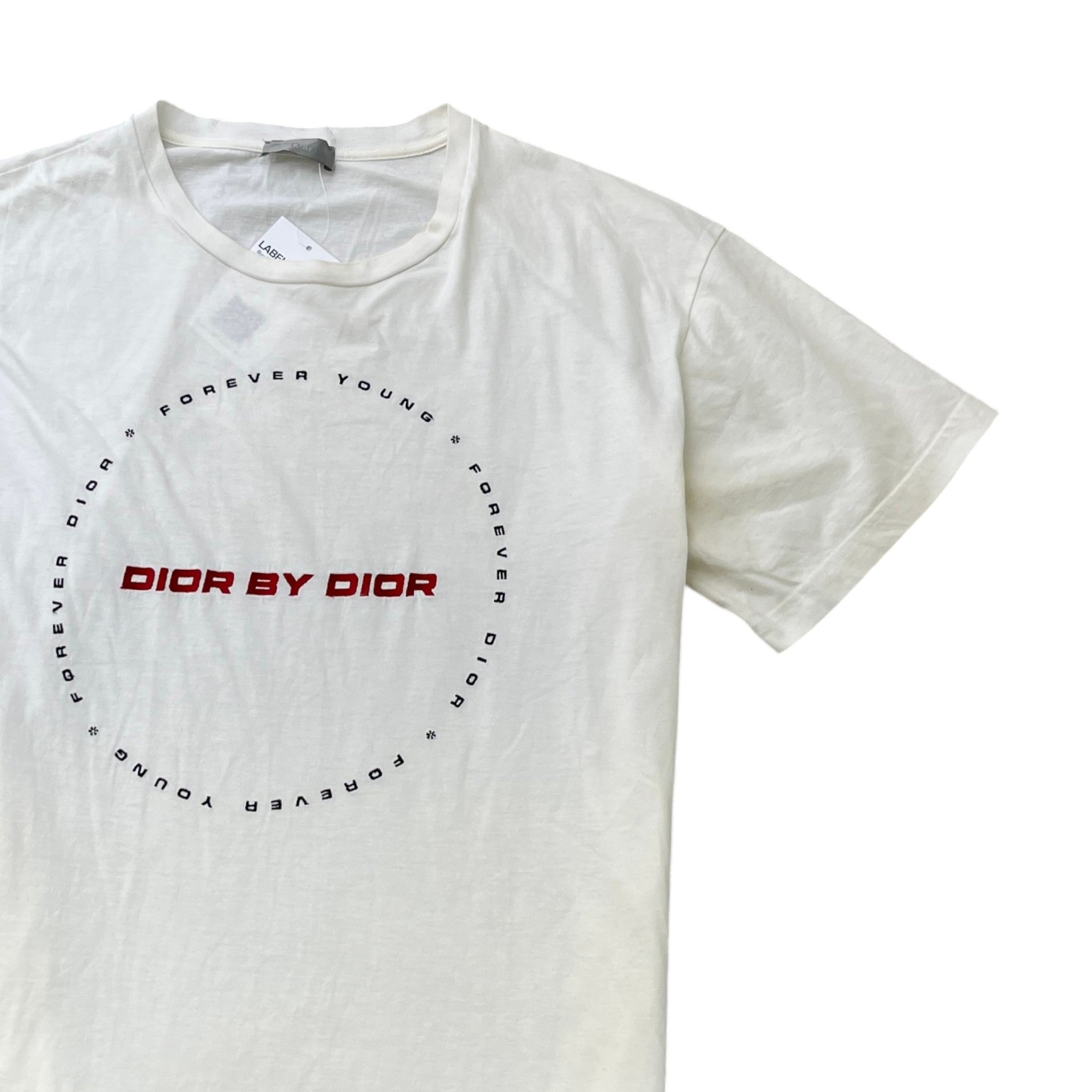 Men's Embroidered Logo T-Shirt White Size M