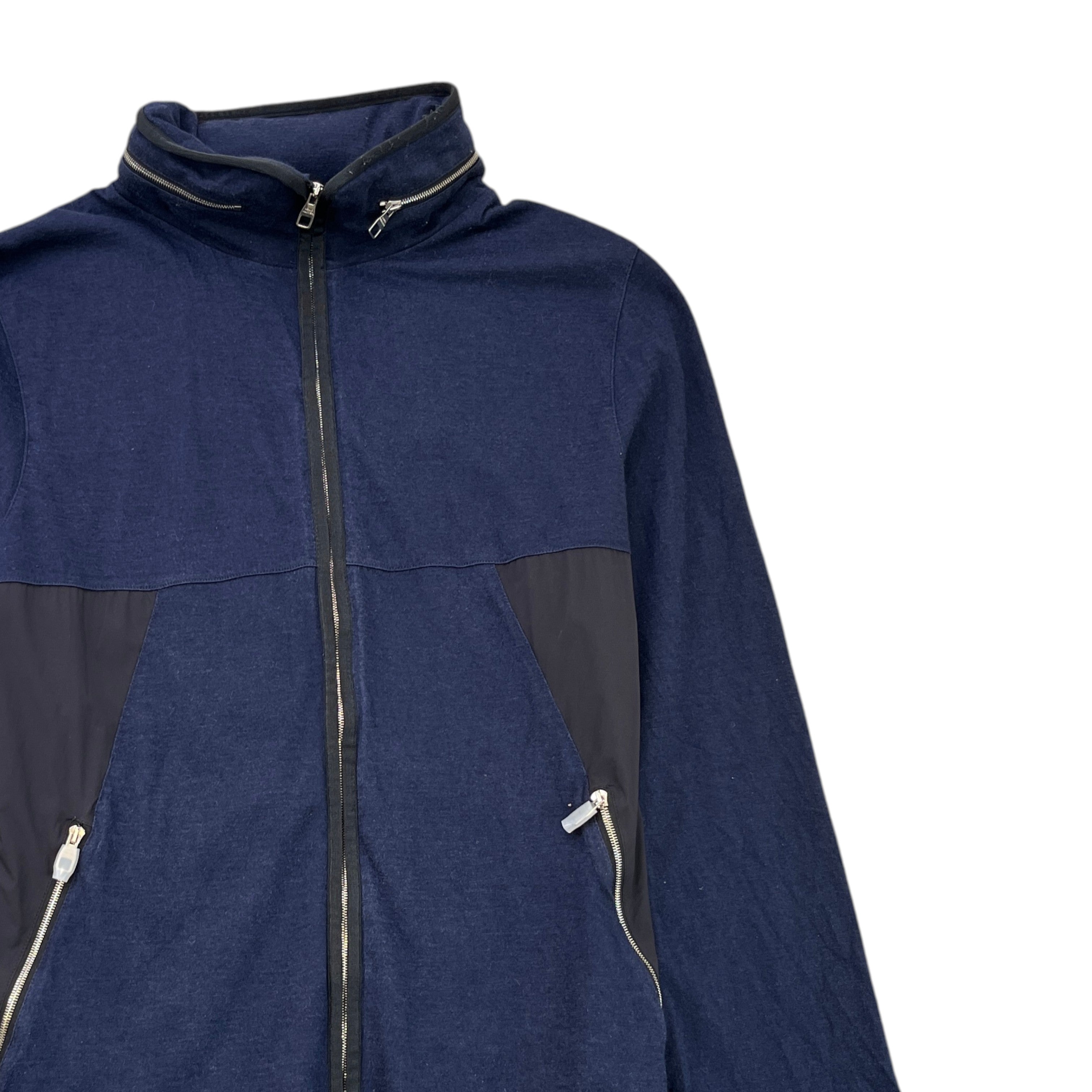 Men's Embroidered Logo Jacket Navy Size M