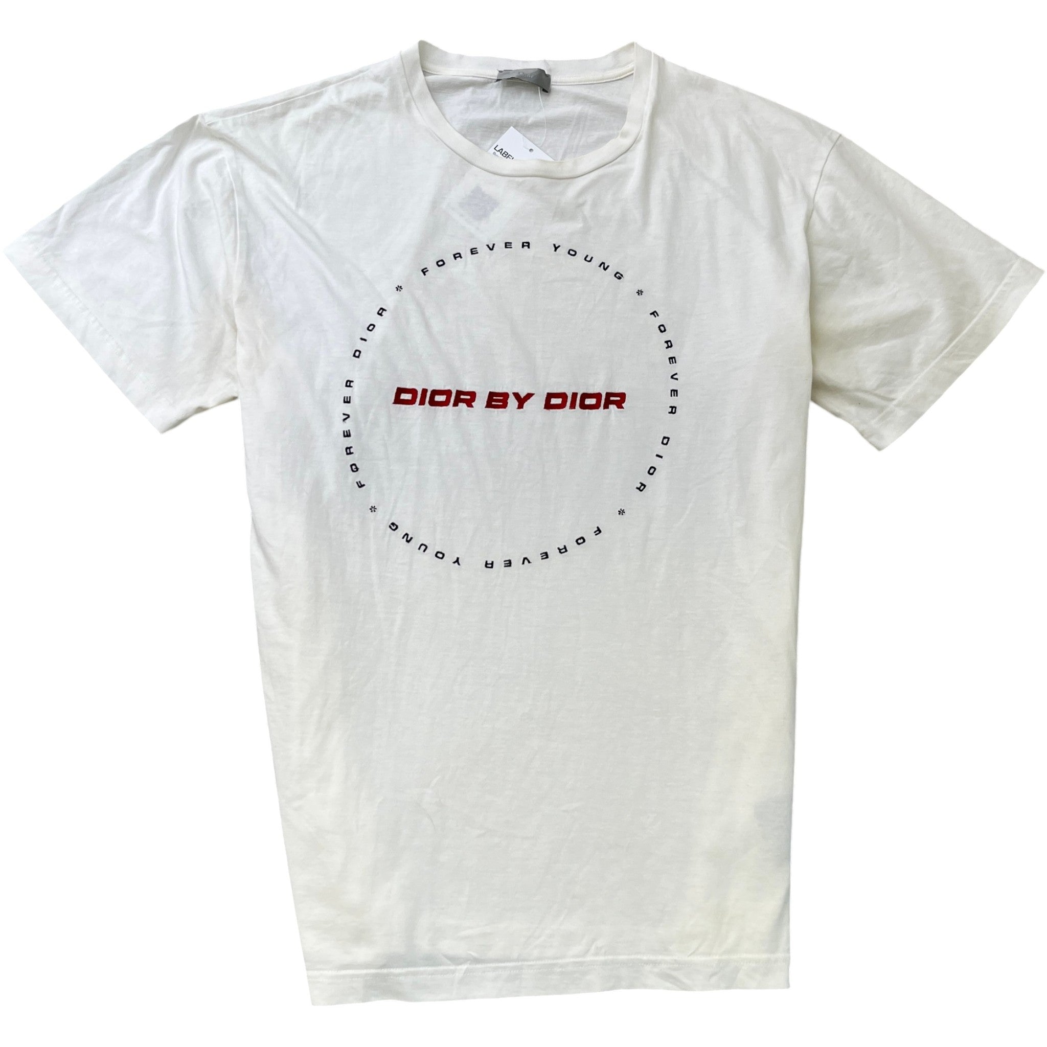 Men's Embroidered Logo T-Shirt White Size M
