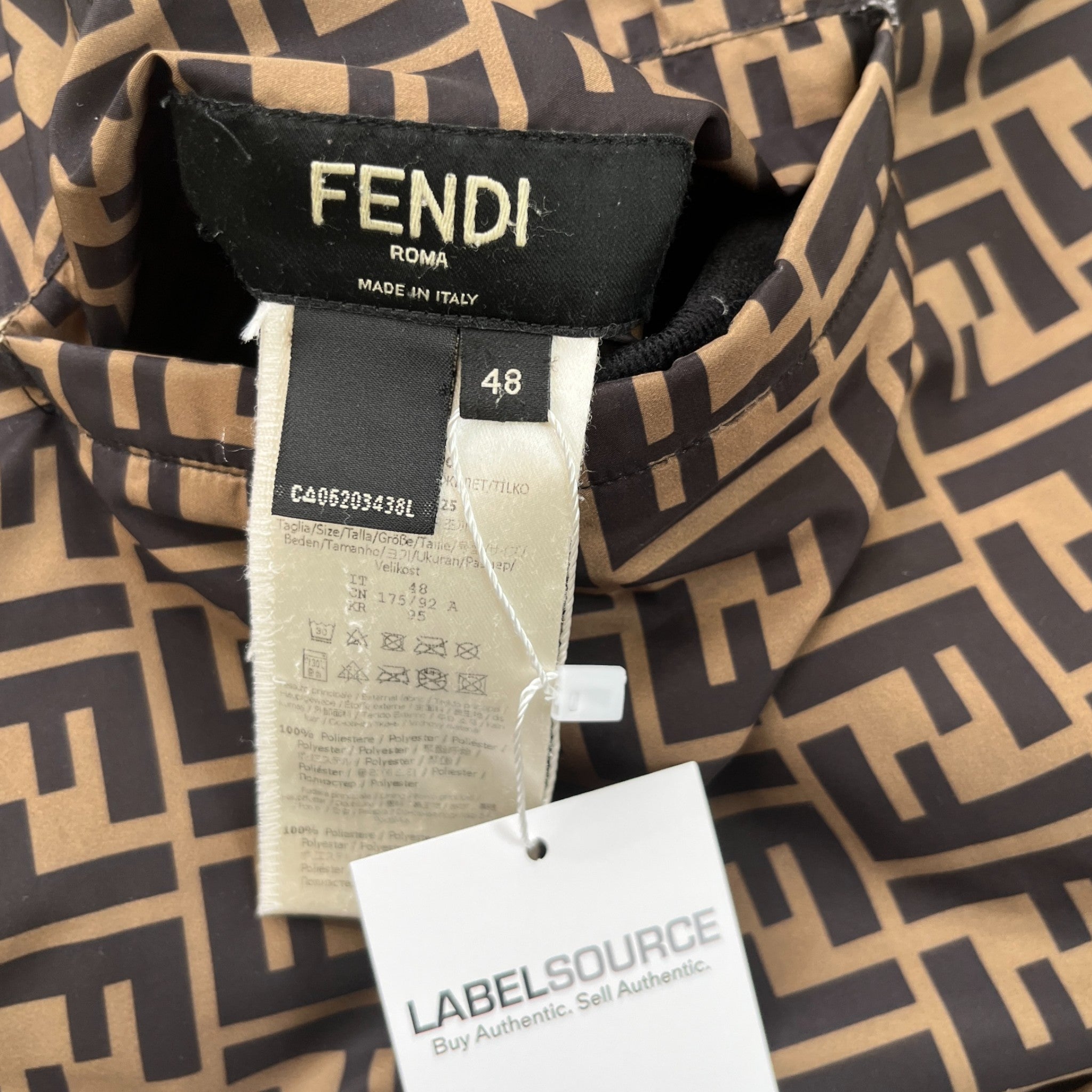 Men's Ff Monogram Reversable Gilet Brown Size IT 48 / M