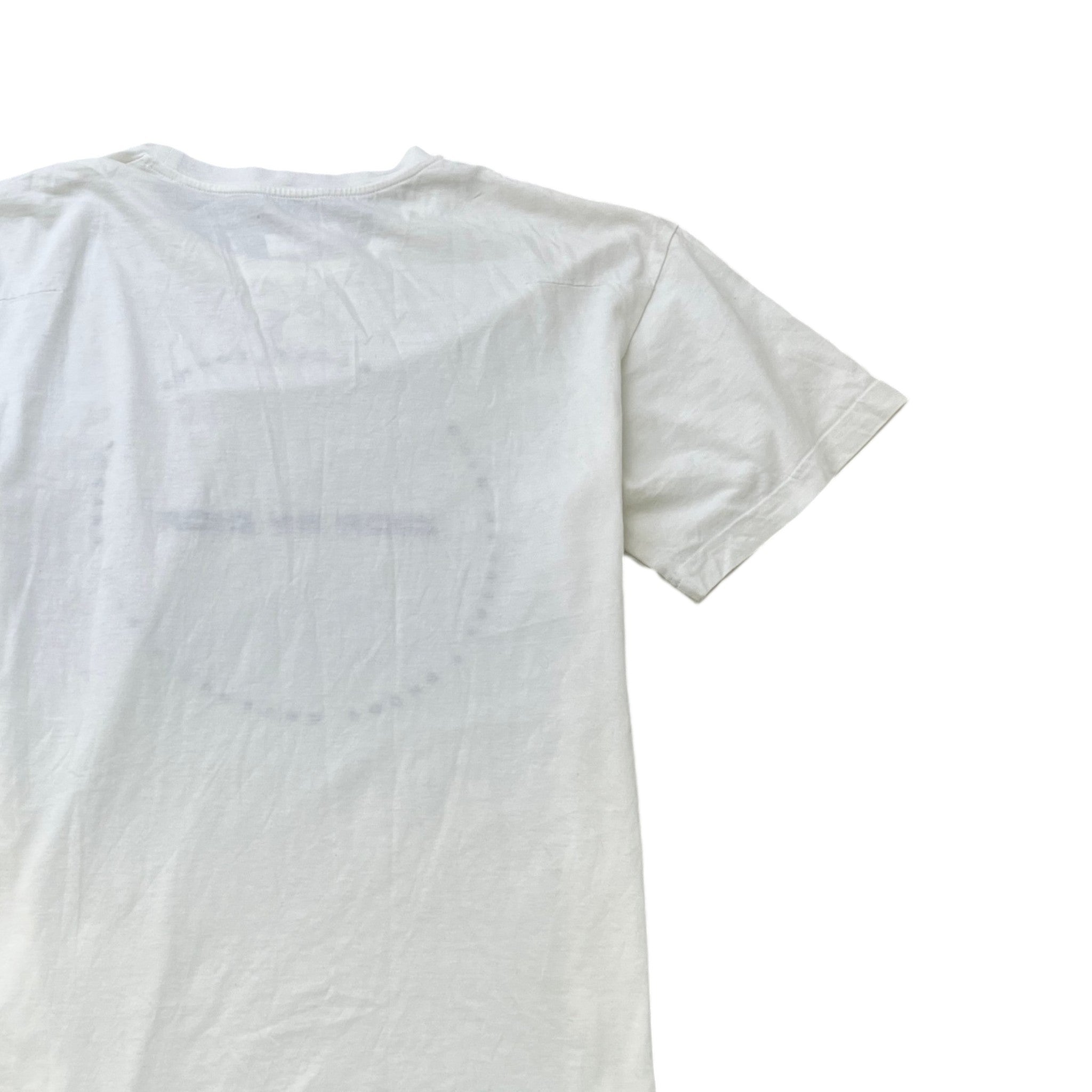 Men's Embroidered Logo T-Shirt White Size M