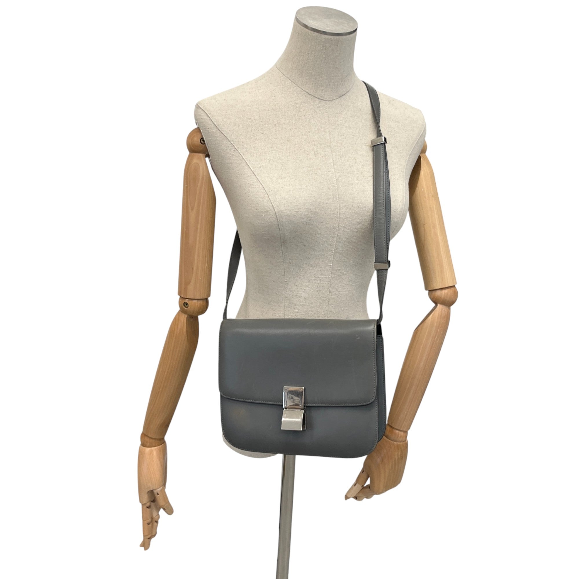 Women's Medium Box Handbag Grey