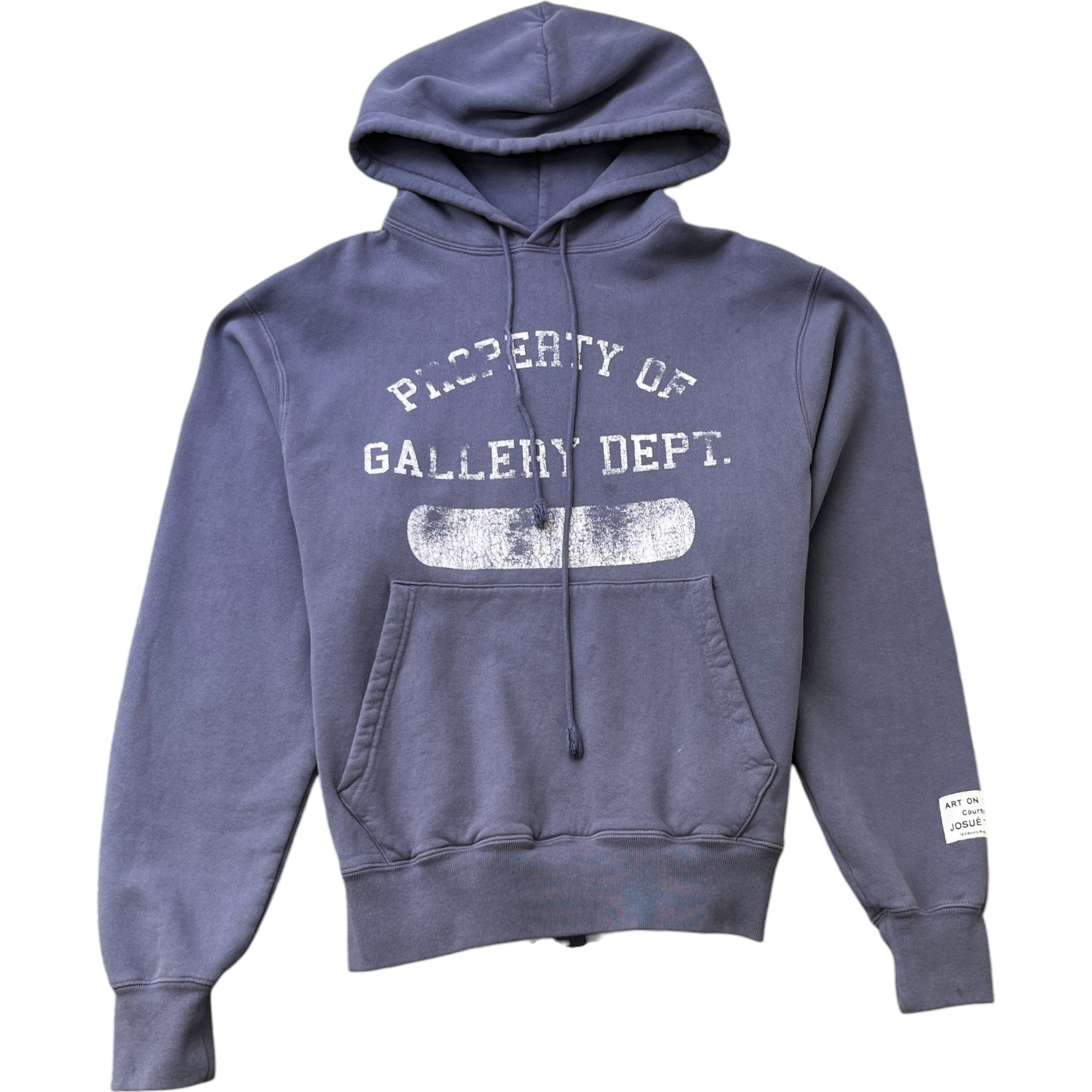 Men's Logo Print Hoodie Blue Size M