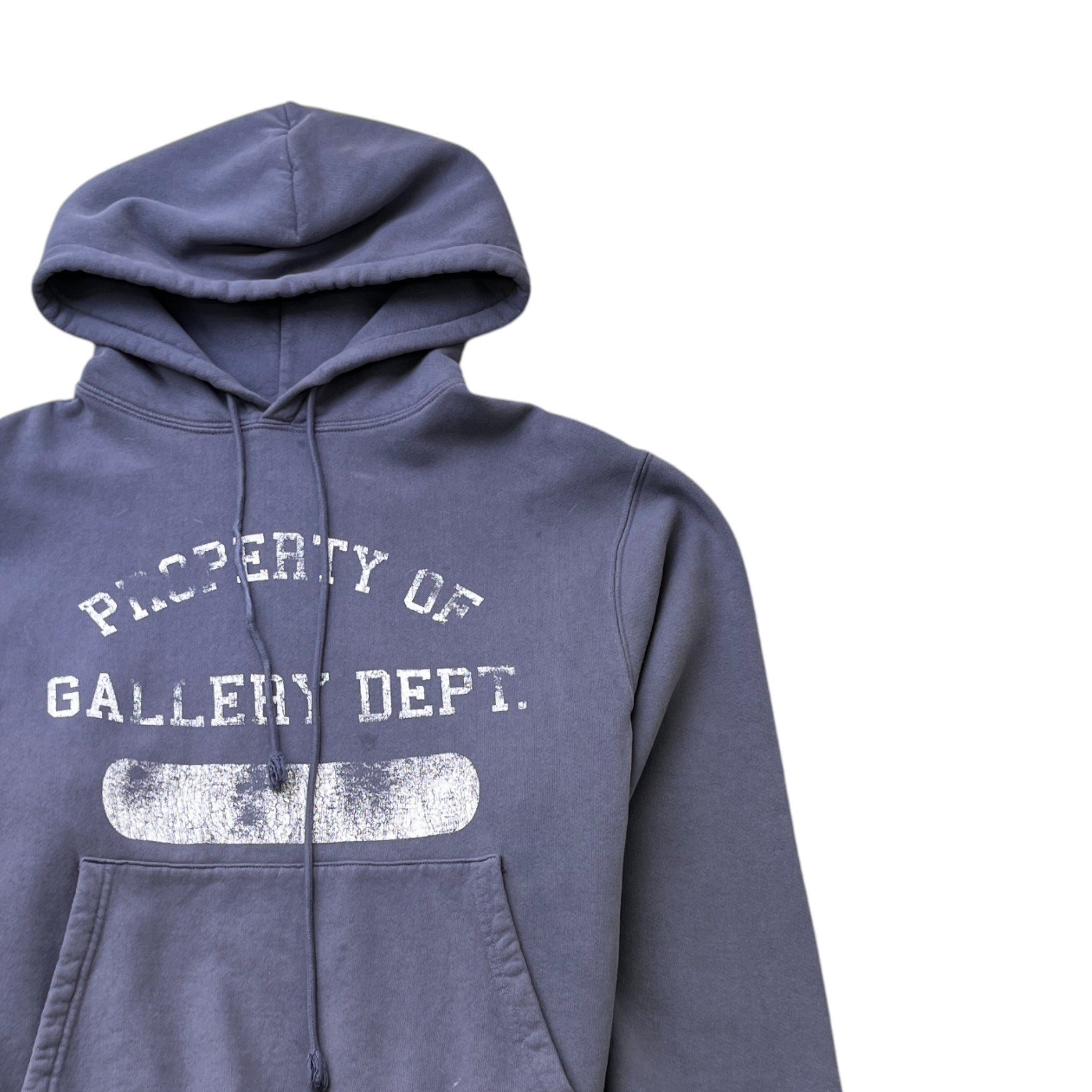 Men's Logo Print Hoodie Blue Size M