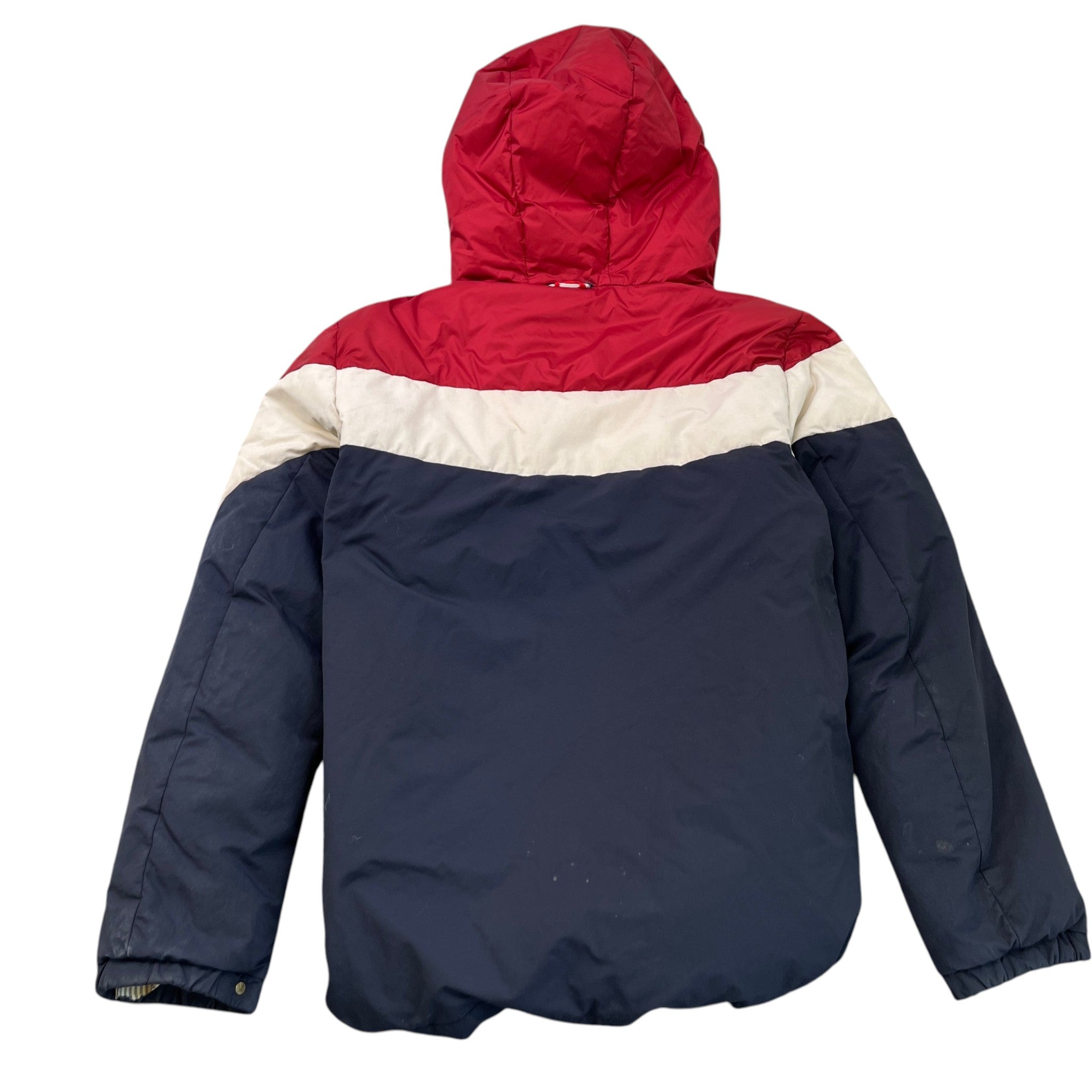 Men's Gamme Bleu Contrast Panels Down Jacket Navy Size L