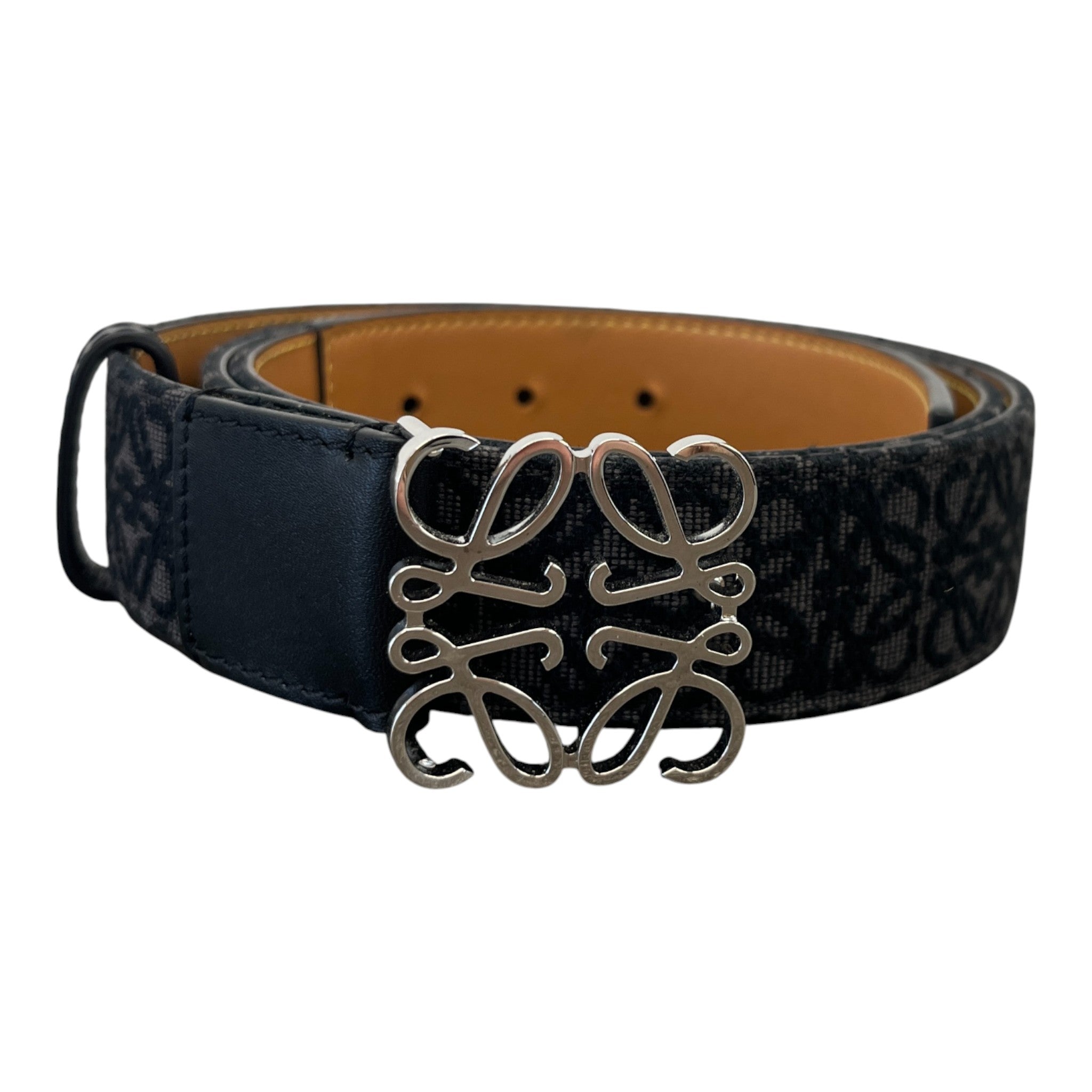 Men's Anagram Logo Belt Black Size Waist 32"