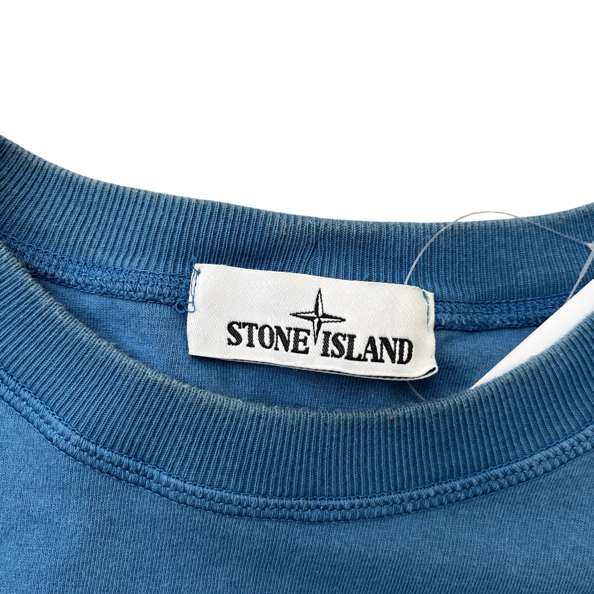 Men's Embroidered Logo T-Shirt Blue Size XXL