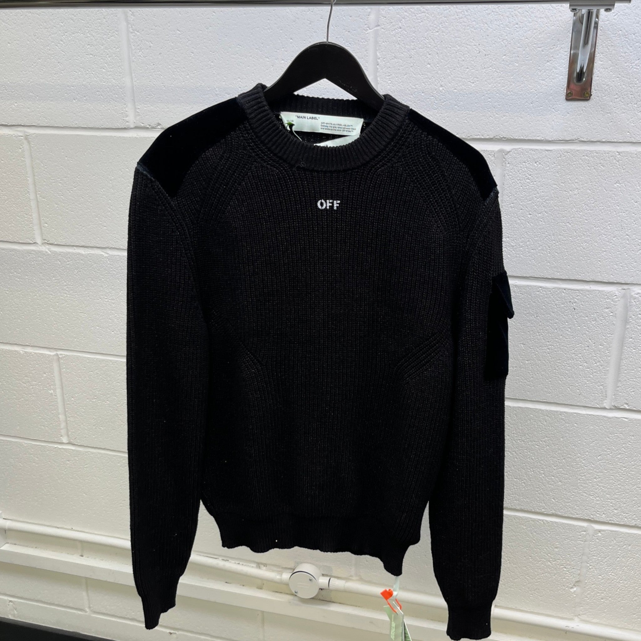 Men's Logo Knit Jumper Black Size M
