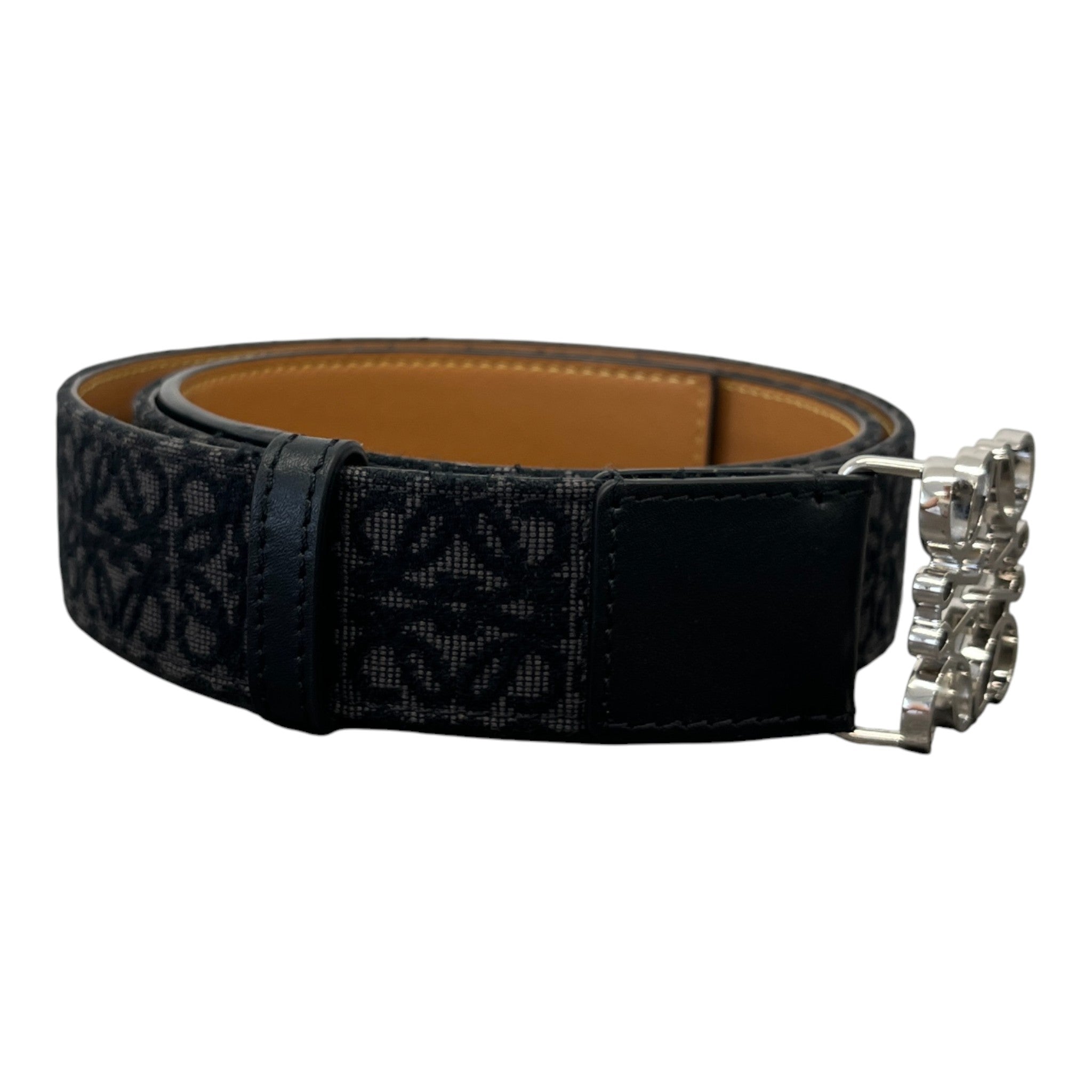 Men's Anagram Logo Belt Black Size Waist 32"