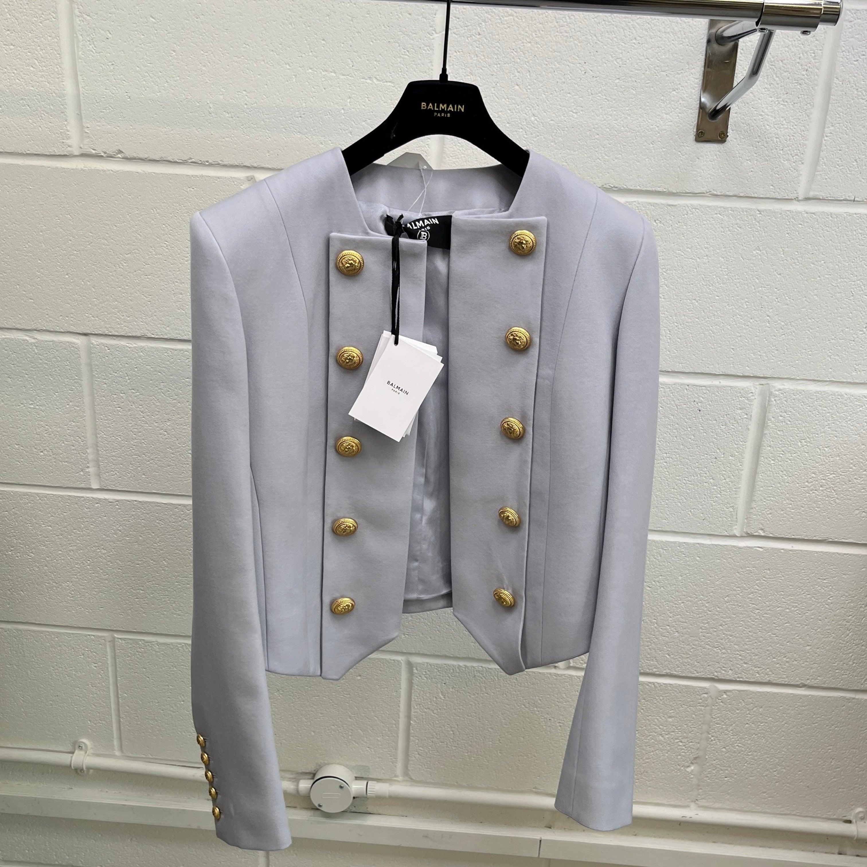 Women's Double Breasted Blazer Jacket Blue Size S