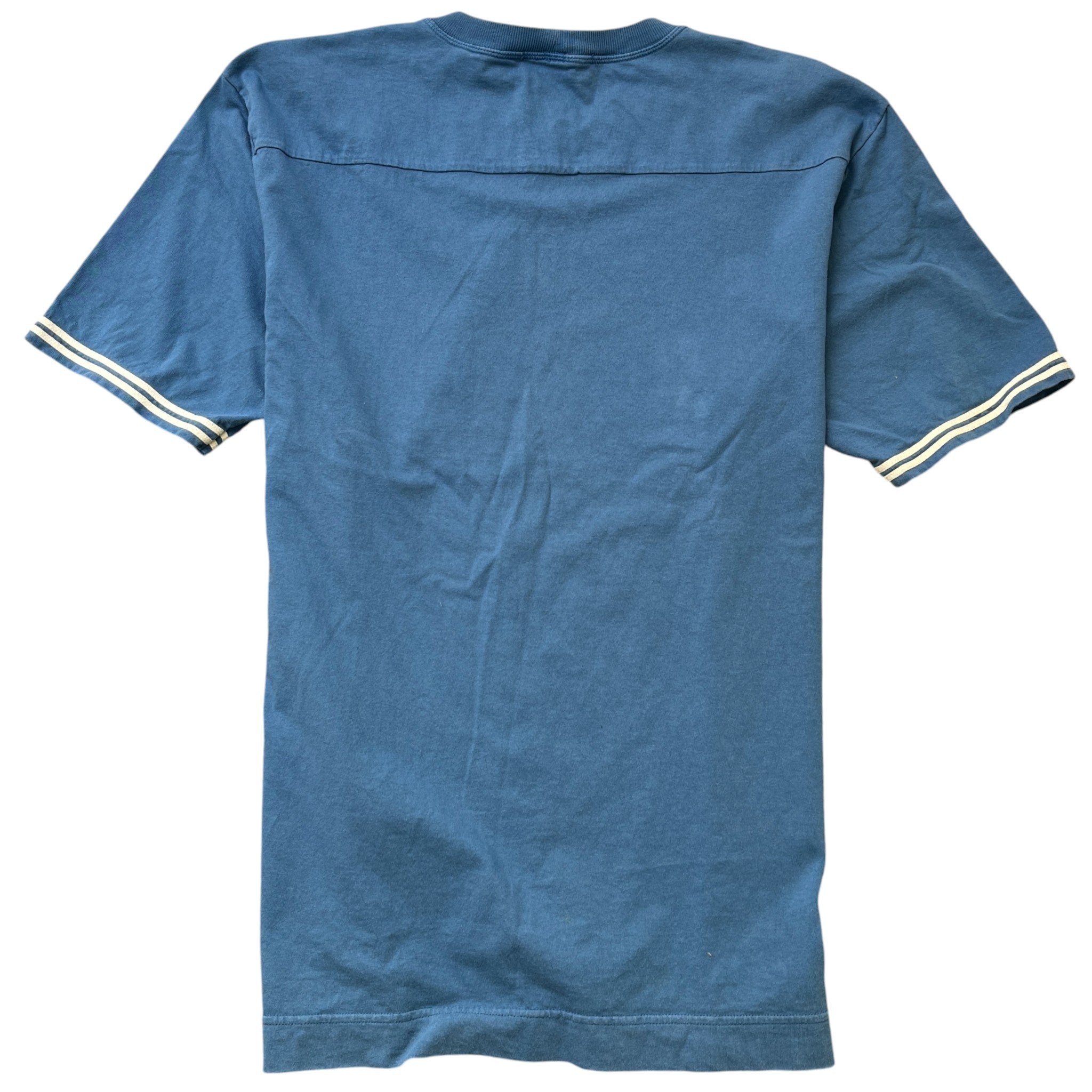 Men's Embroidered Logo T-Shirt Blue Size XXL