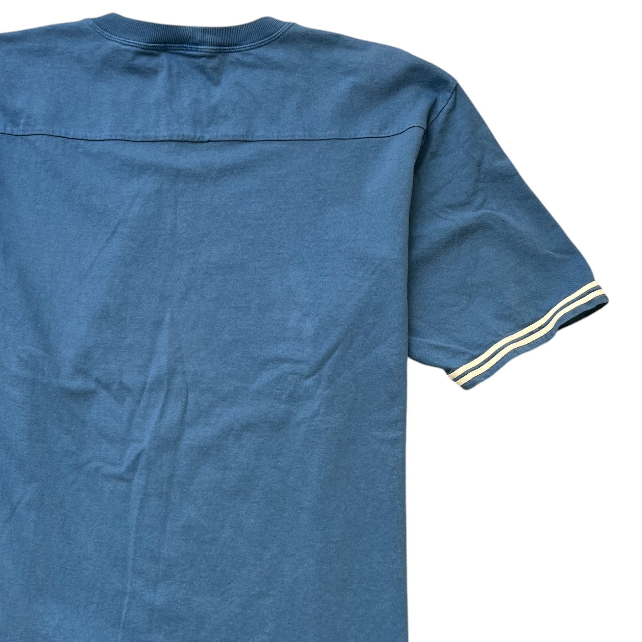 Men's Embroidered Logo T-Shirt Blue Size XXL