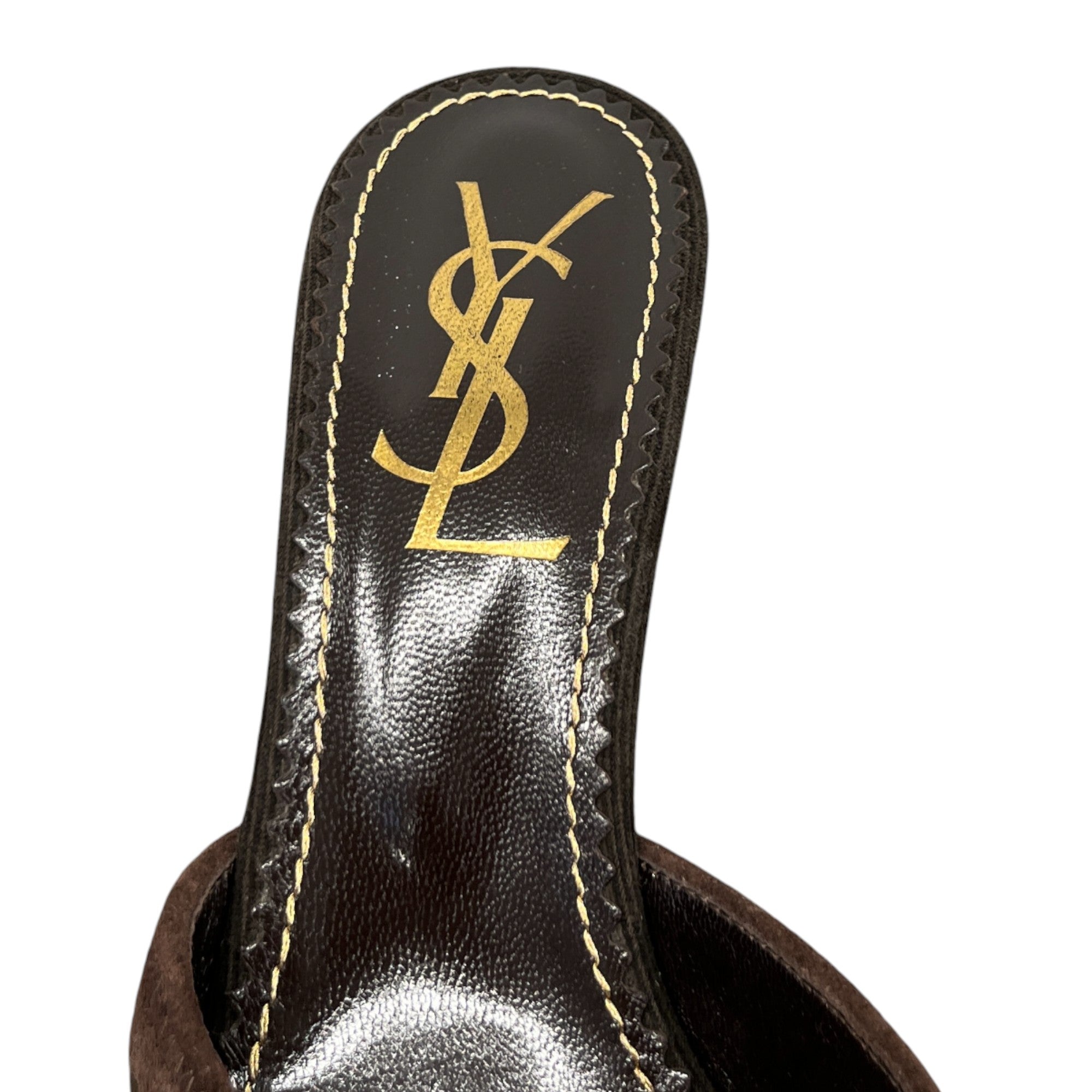 Women's Vintage Snake Heart Open Toe Heels Brown Size EU 37 / UK 4