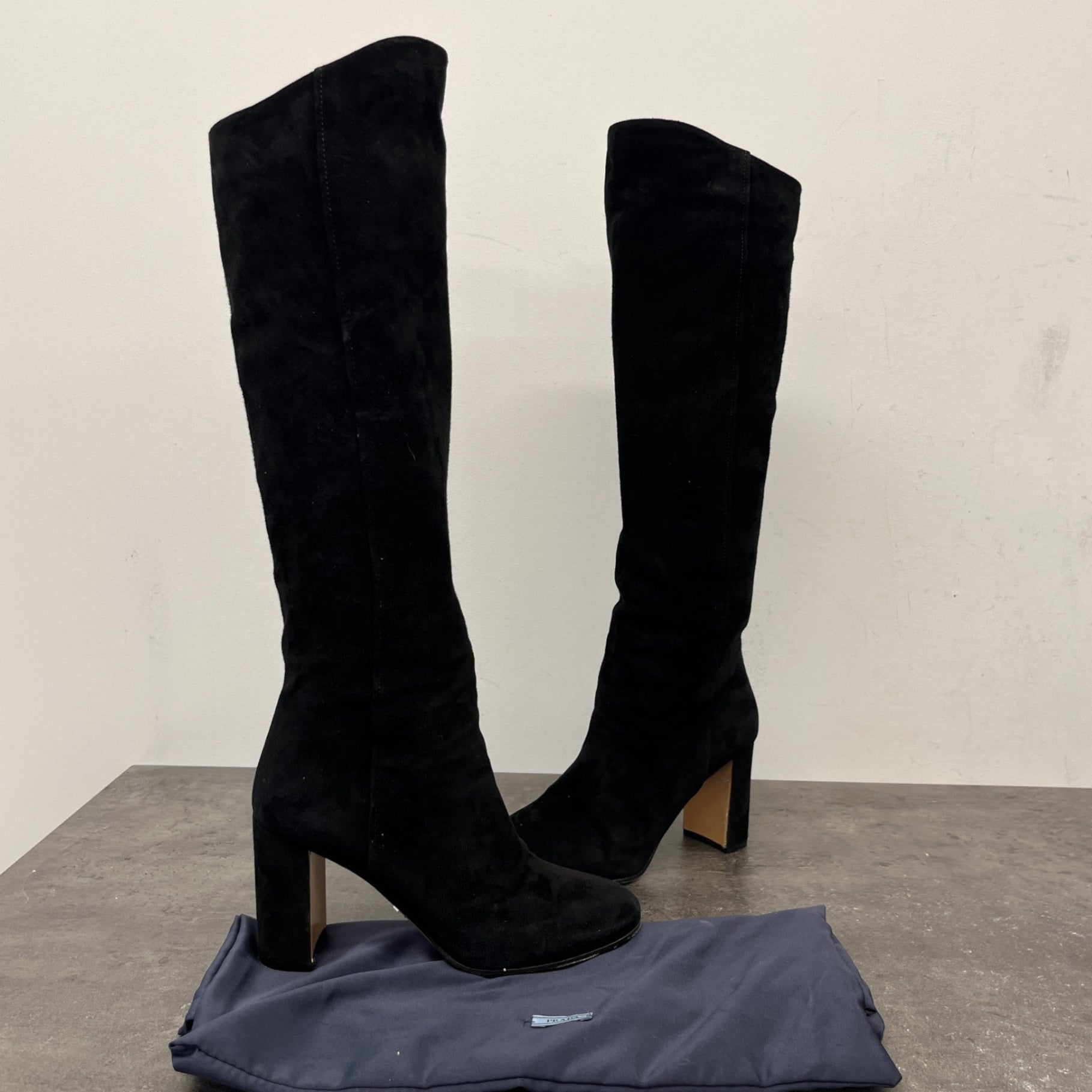 Women's Suede Knee High Boots Black Size EU 36 / UK 3