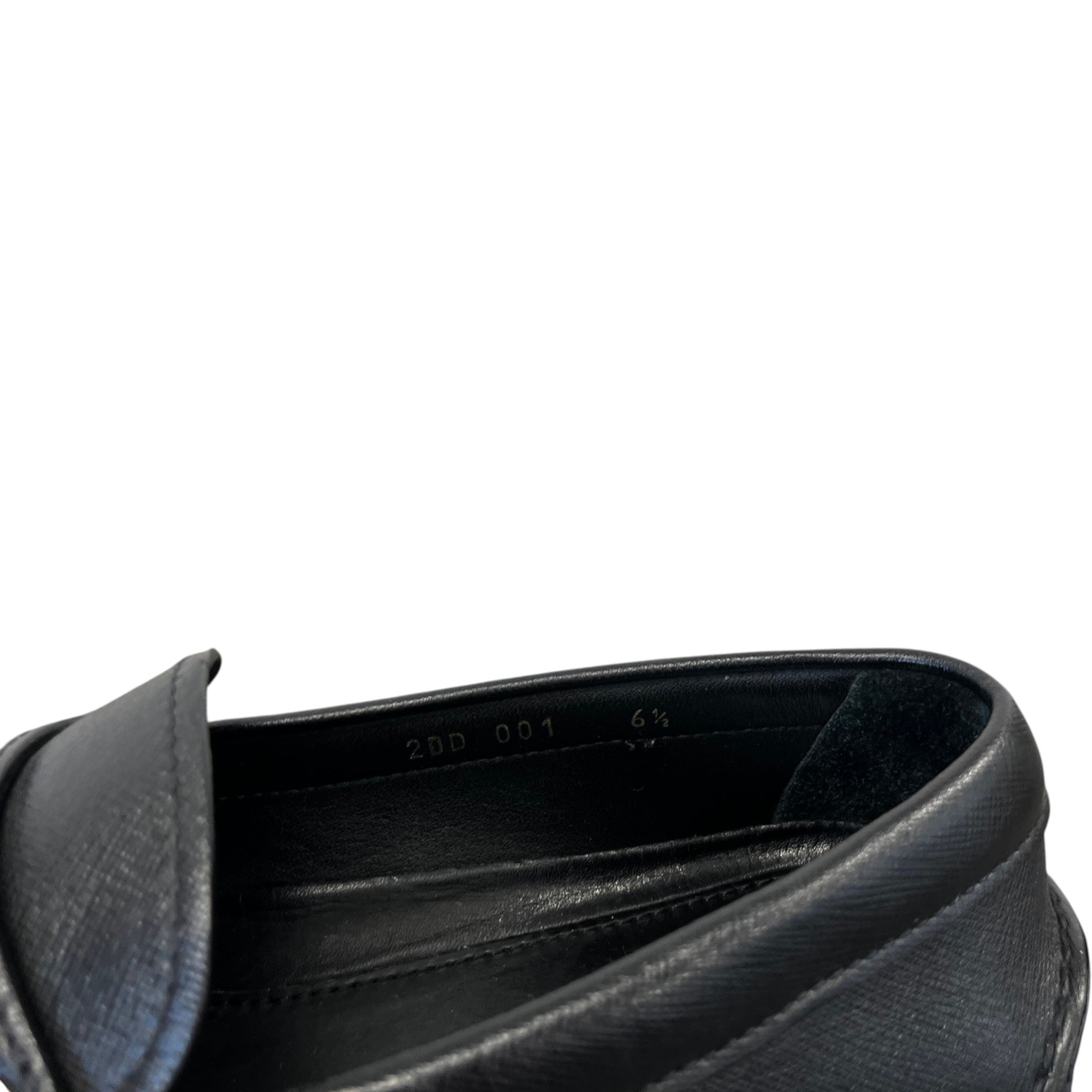 Men's Saffiano Driver Loafers Black Size EU 40.5 / UK 6.5